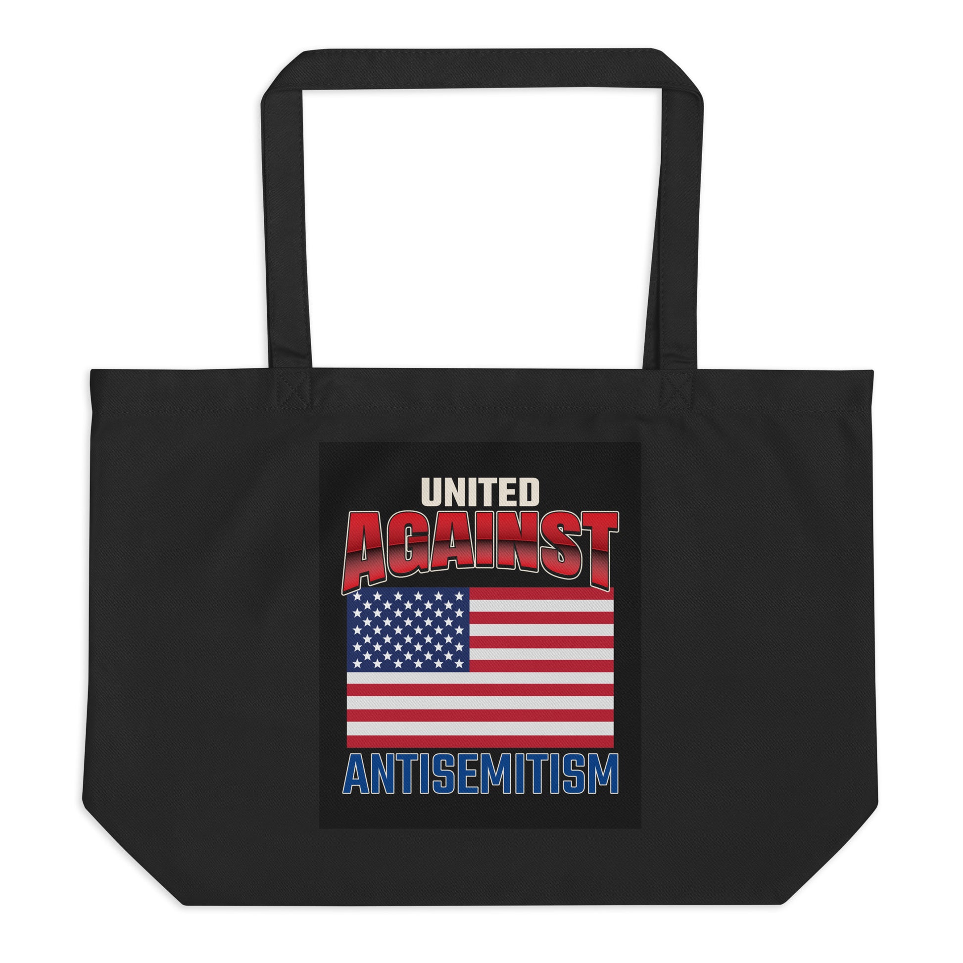 USA Edition | United Against Antisemitism | Large Organic Tote Bag