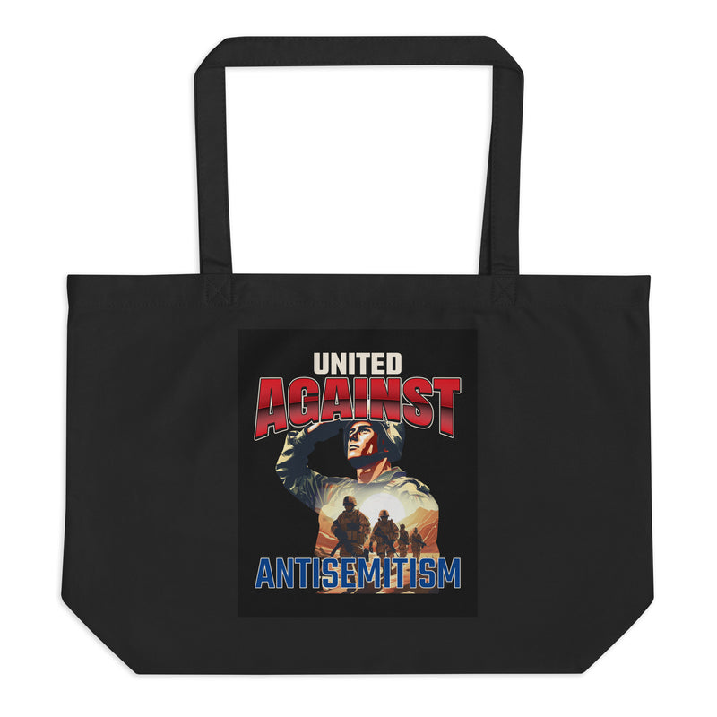 USA Edition | United Against Antisemitism | Large Organic Tote Bag