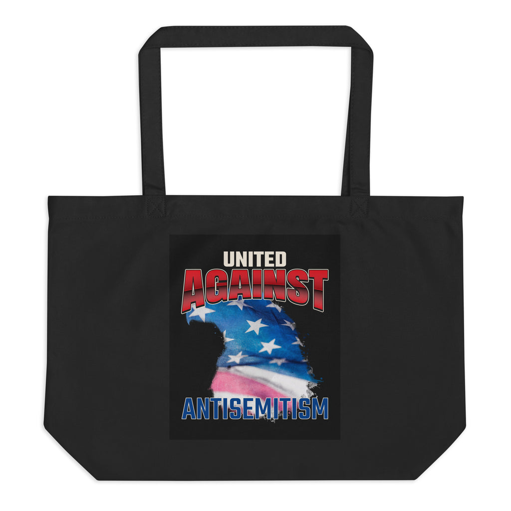 USA Edition | United Against Antisemitism | Large Organic Tote Bag
