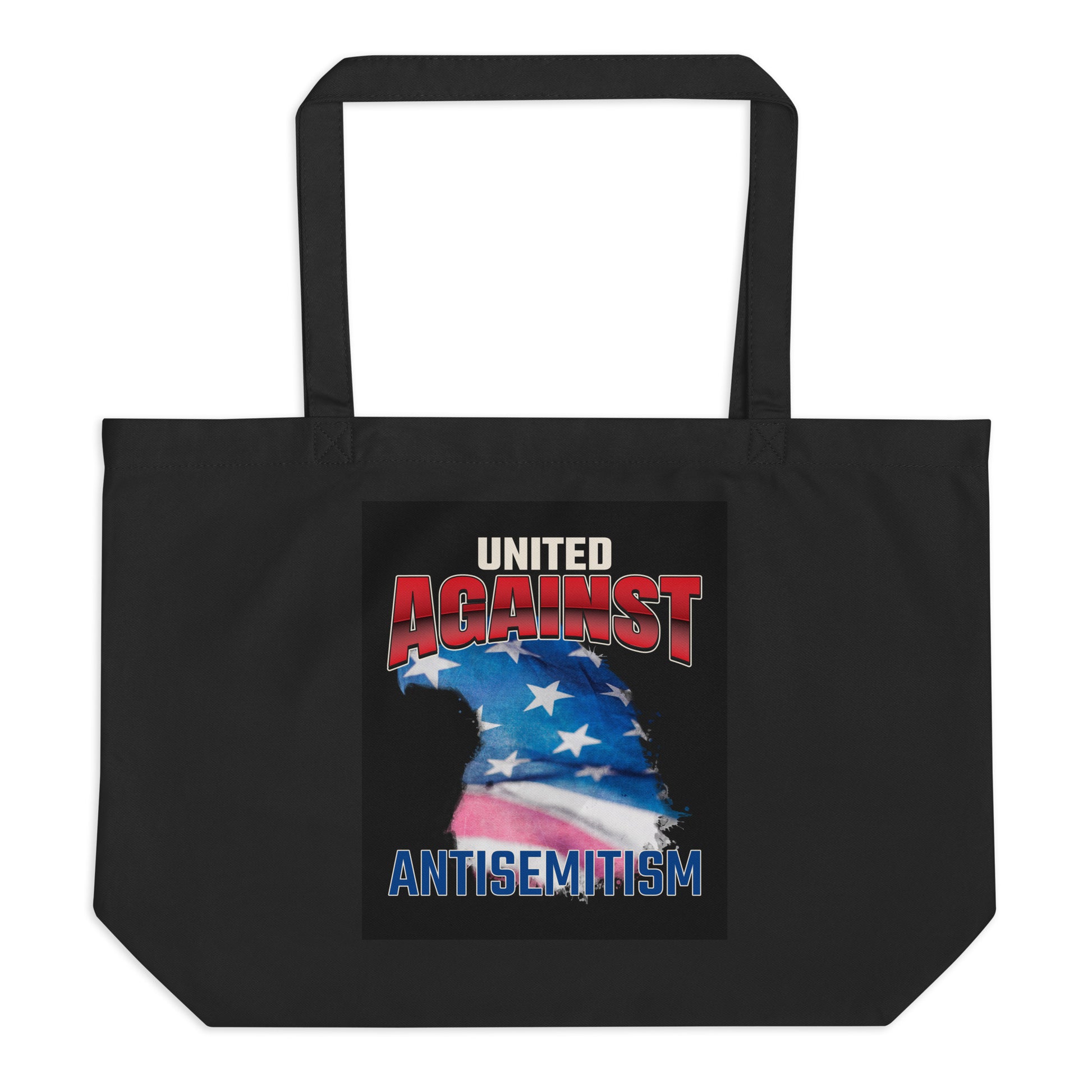 USA Edition | United Against Antisemitism | Large Organic Tote Bag