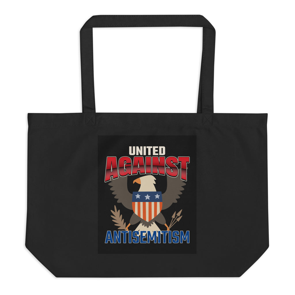 USA Edition | United Against Antisemitism | Large Organic Tote Bag