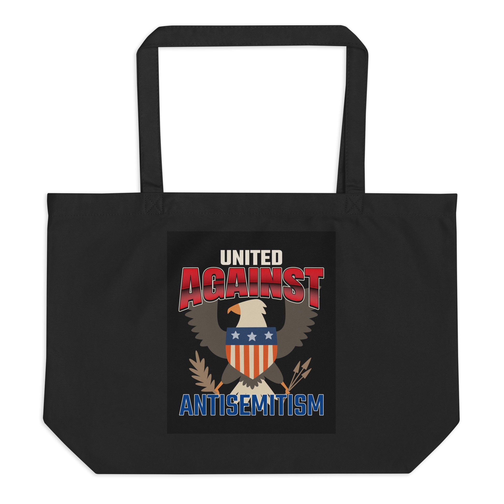 USA Edition | United Against Antisemitism | Large Organic Tote Bag