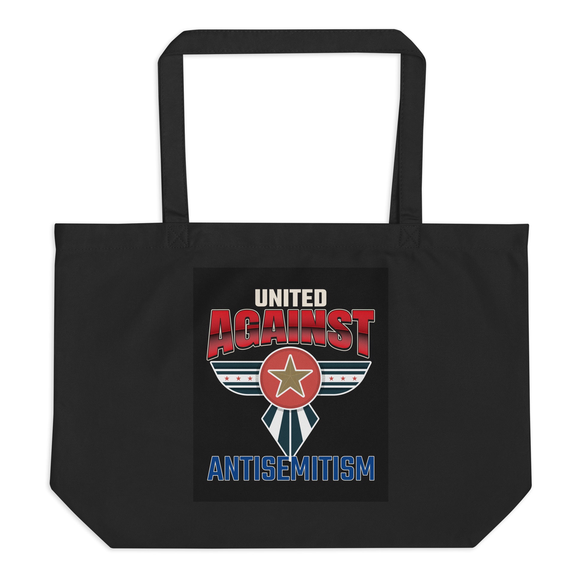 USA Edition | United Against Antisemitism | Large Organic Tote Bag