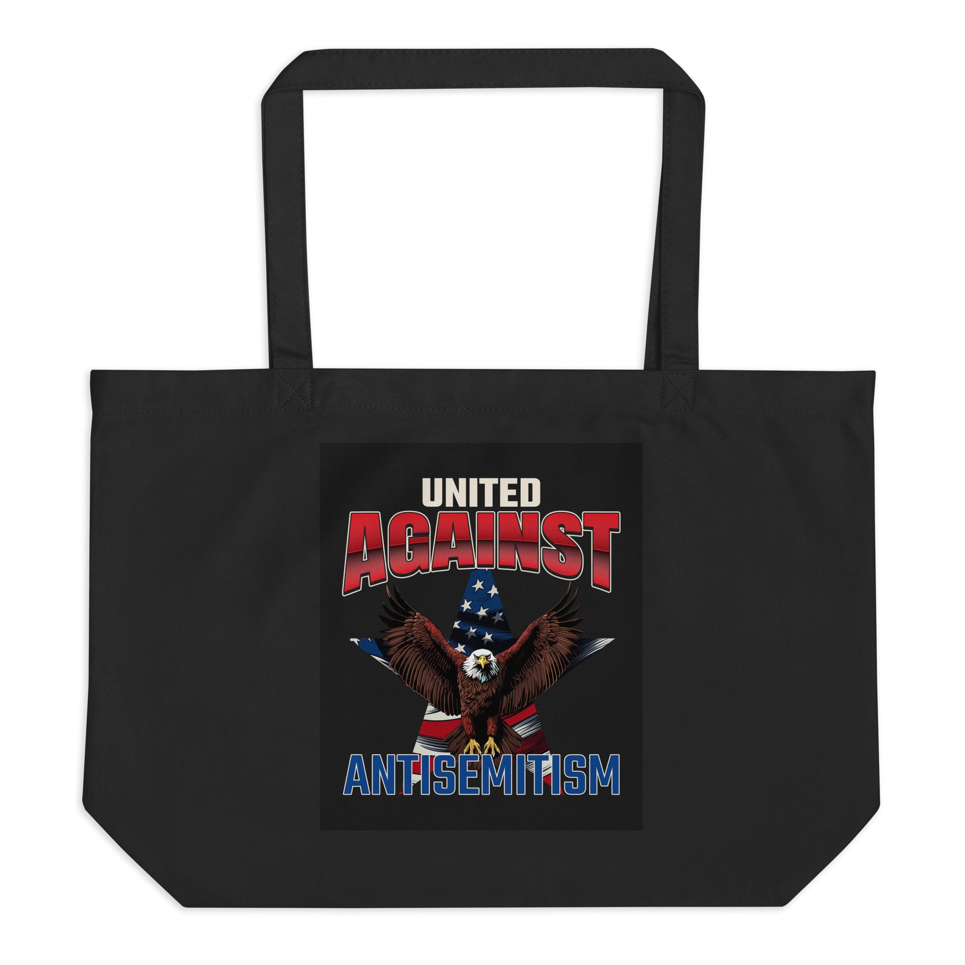 USA Edition | United Against Antisemitism | Large Organic Tote Bag