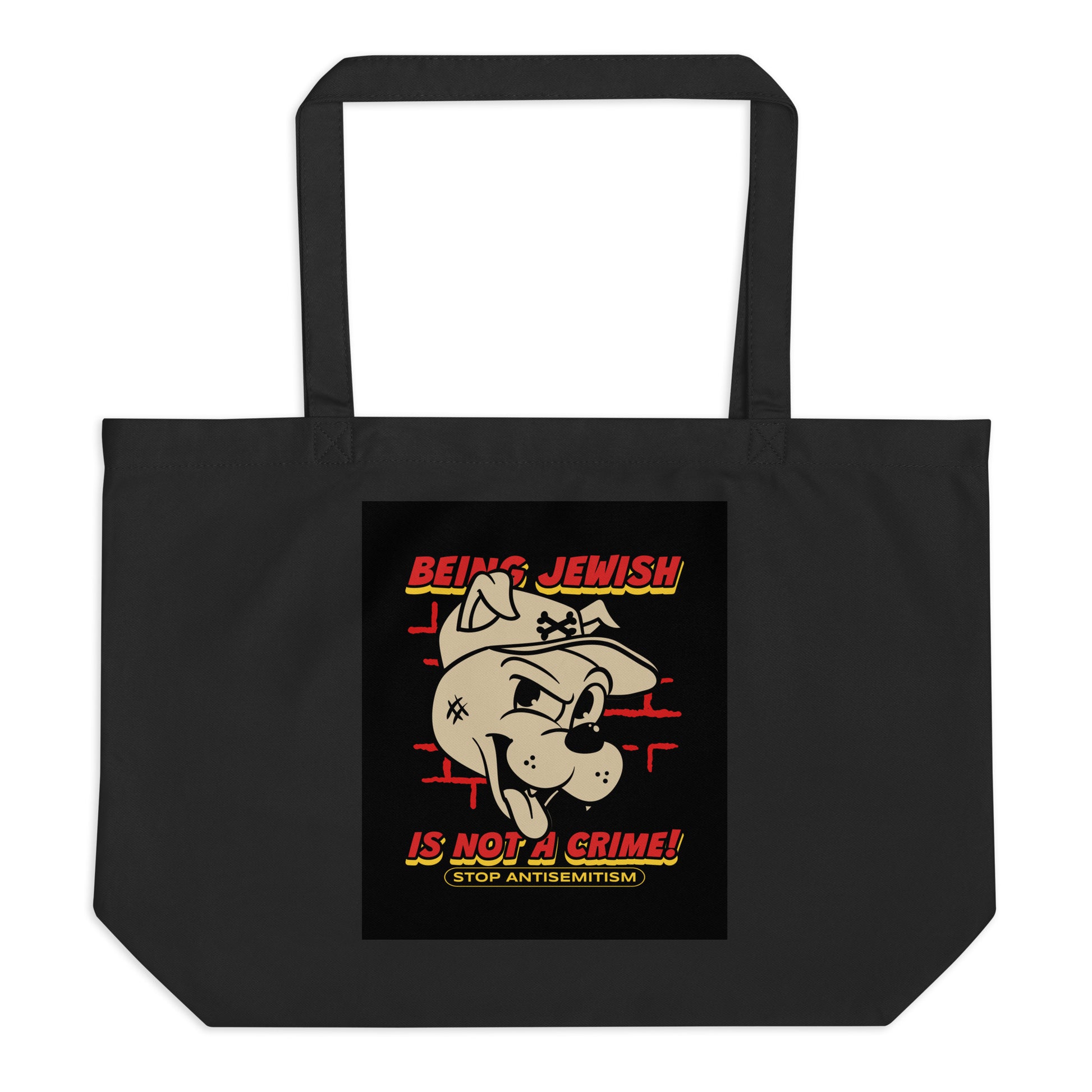Streetart Graffiti Cartoon | Antisemitism | Large Organic Tote Bag
