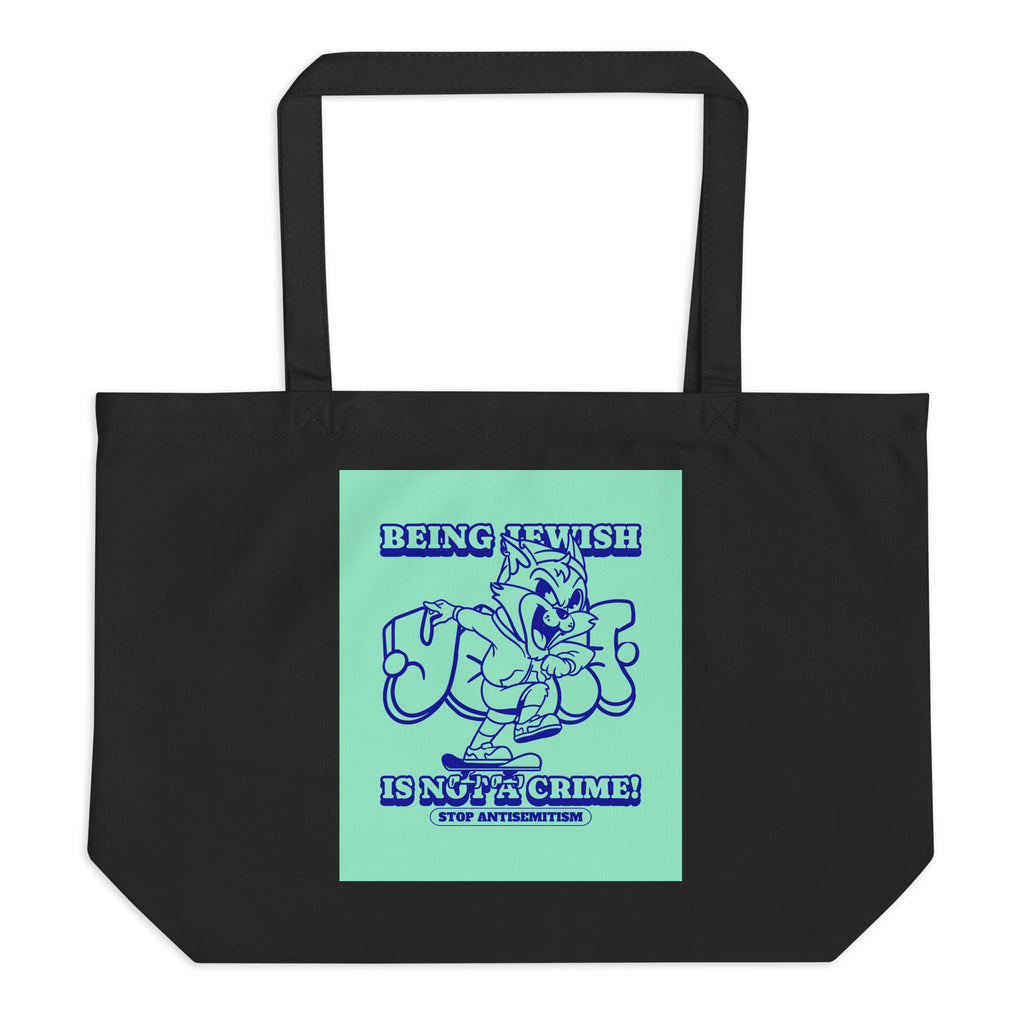 Streetart Graffiti Cartoon | Antisemitism | Large Organic Tote Bag