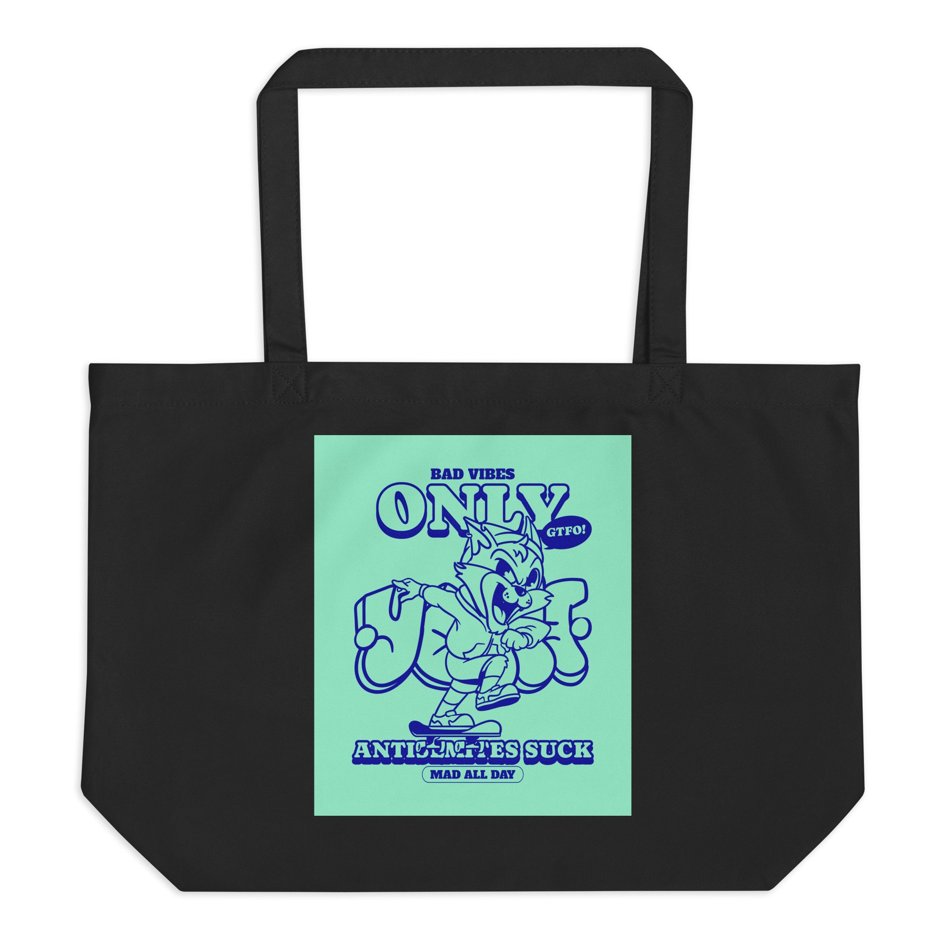 Streetart Graffiti Cartoon | Antisemitism | Large Organic Tote Bag