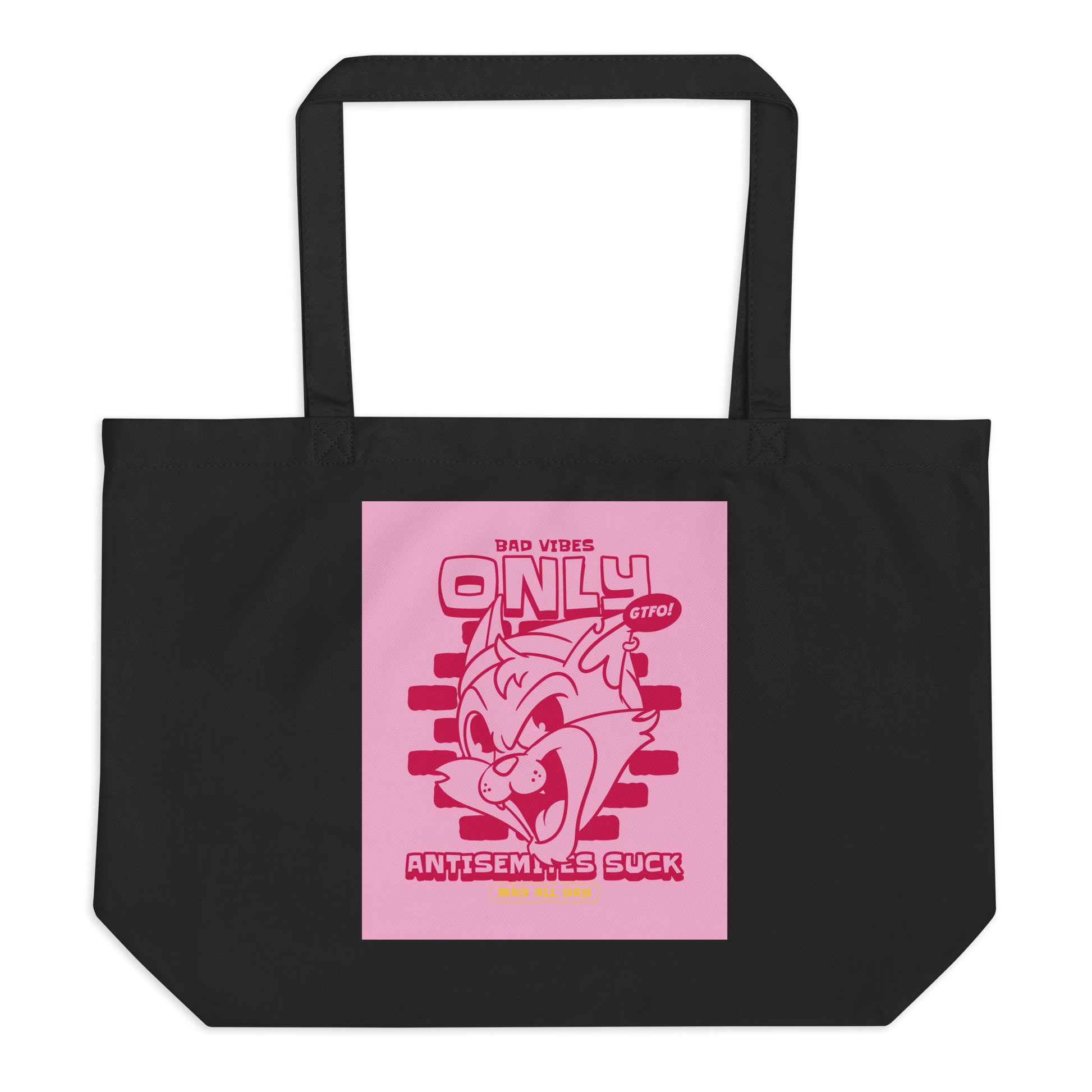 Streetart Graffiti Cartoon | Antisemitism | Large Organic Tote Bag