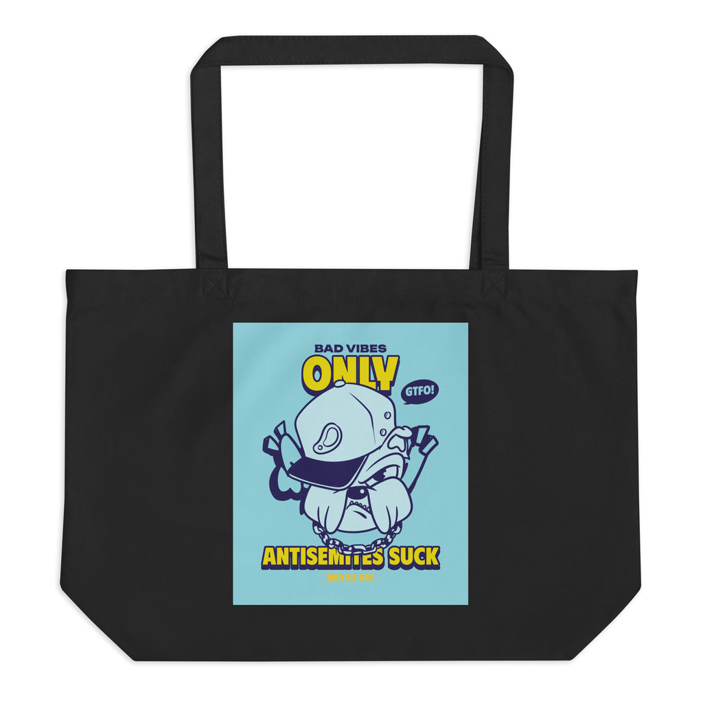 Streetart Graffiti Cartoon | Antisemitism | Large Organic Tote Bag