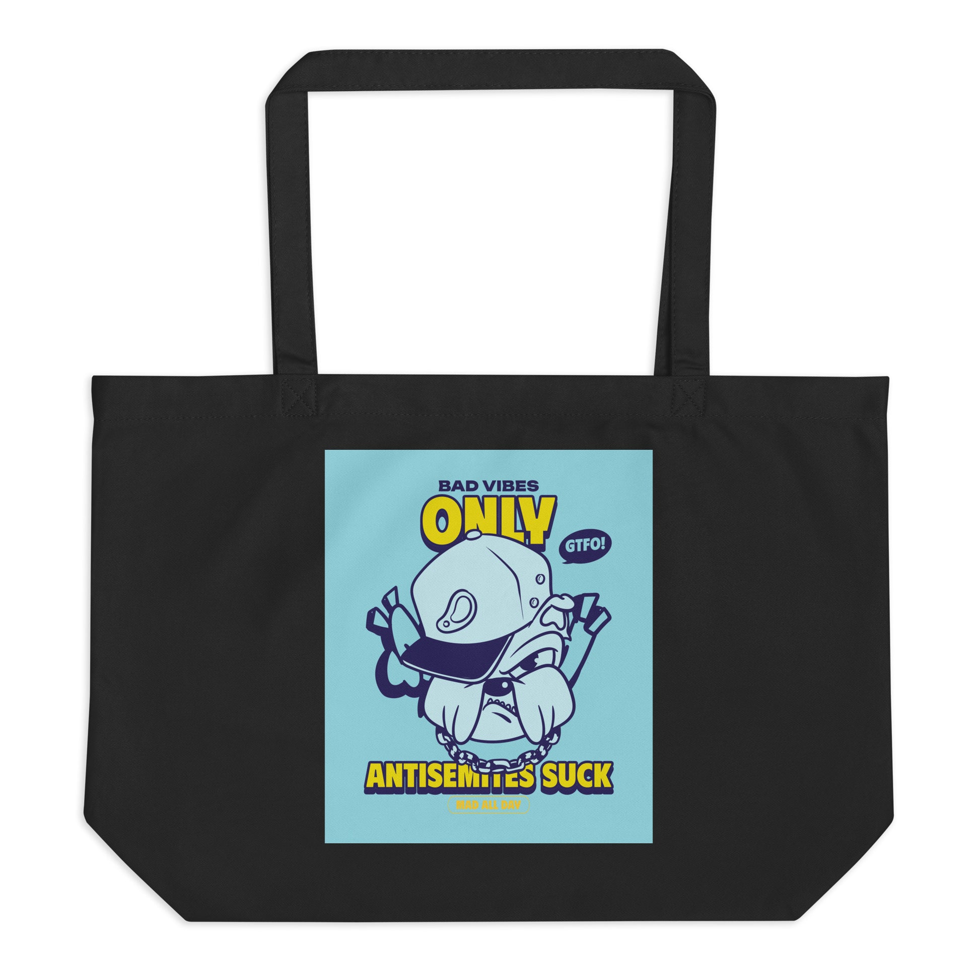 Streetart Graffiti Cartoon | Antisemitism | Large Organic Tote Bag