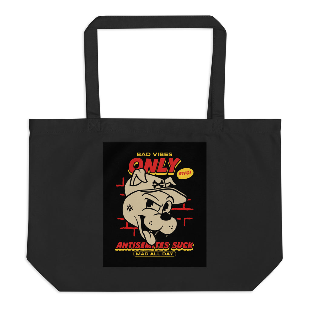 Streetart Graffiti Cartoon | Antisemitism | Large Organic Tote Bag