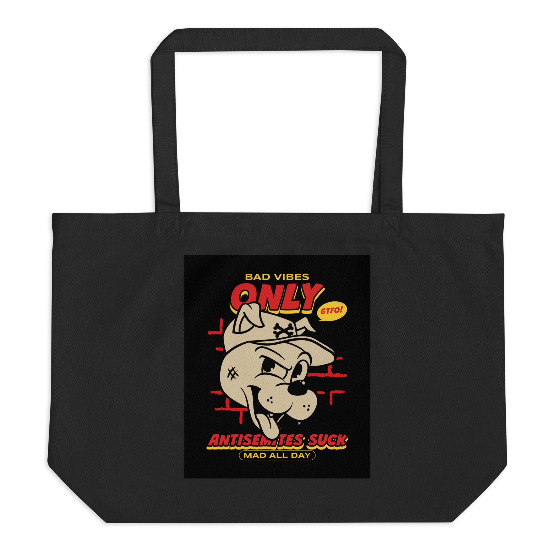 Streetart Graffiti Cartoon | Antisemitism | Large Organic Tote Bag