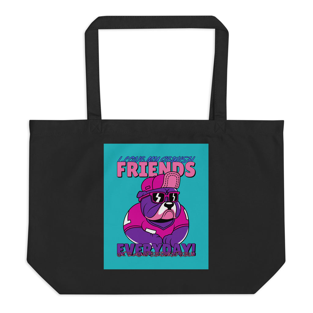 Streetart Graffiti Cartoon | Antisemitism | Large Organic Tote Bag