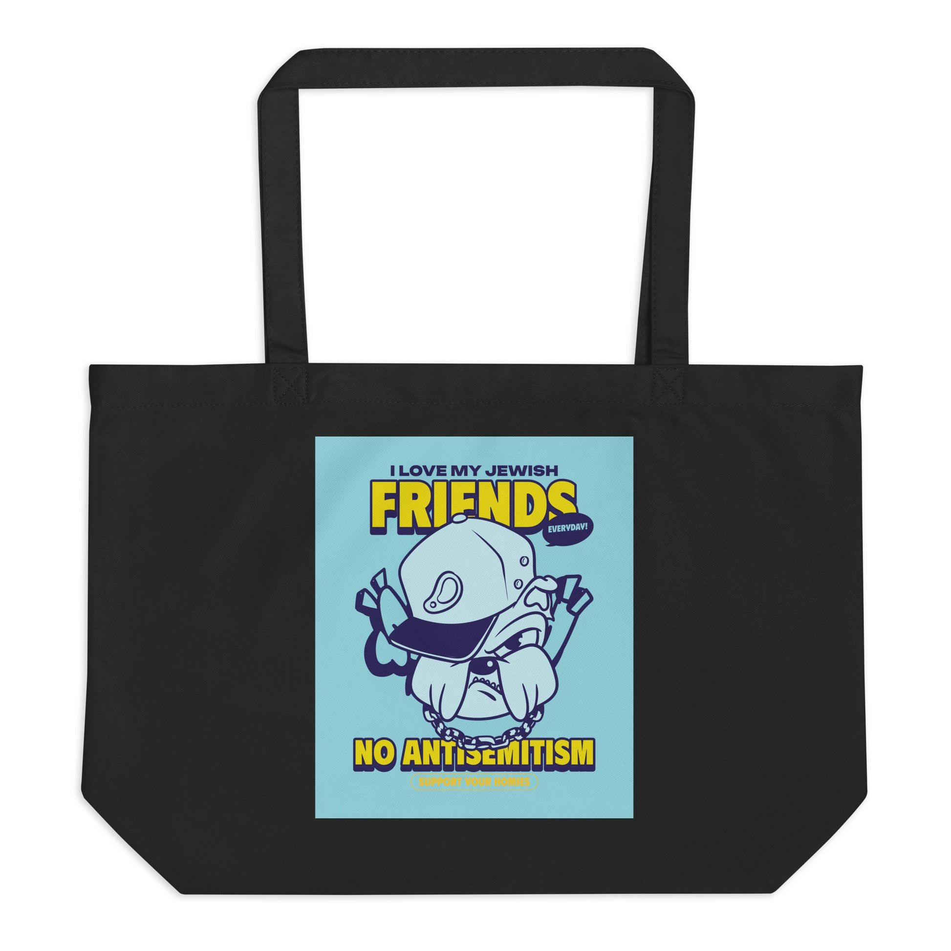 Streetart Graffiti Cartoon | Antisemitism | Large Organic Tote Bag
