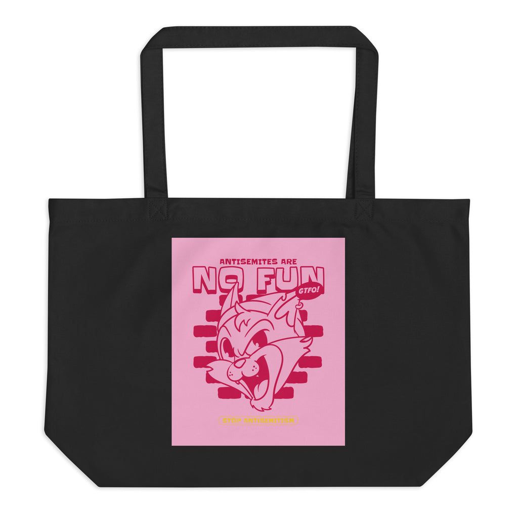 Streetart Graffiti Cartoon | Antisemitism | Large Organic Tote Bag