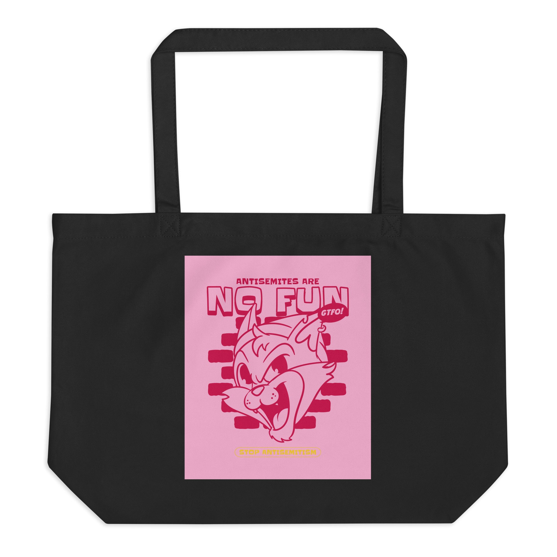 Streetart Graffiti Cartoon | Antisemitism | Large Organic Tote Bag