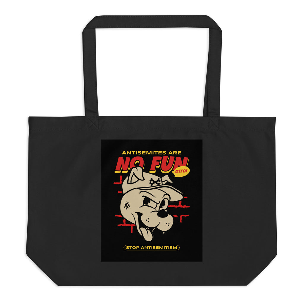 Streetart Graffiti Cartoon | Antisemitism | Large Organic Tote Bag
