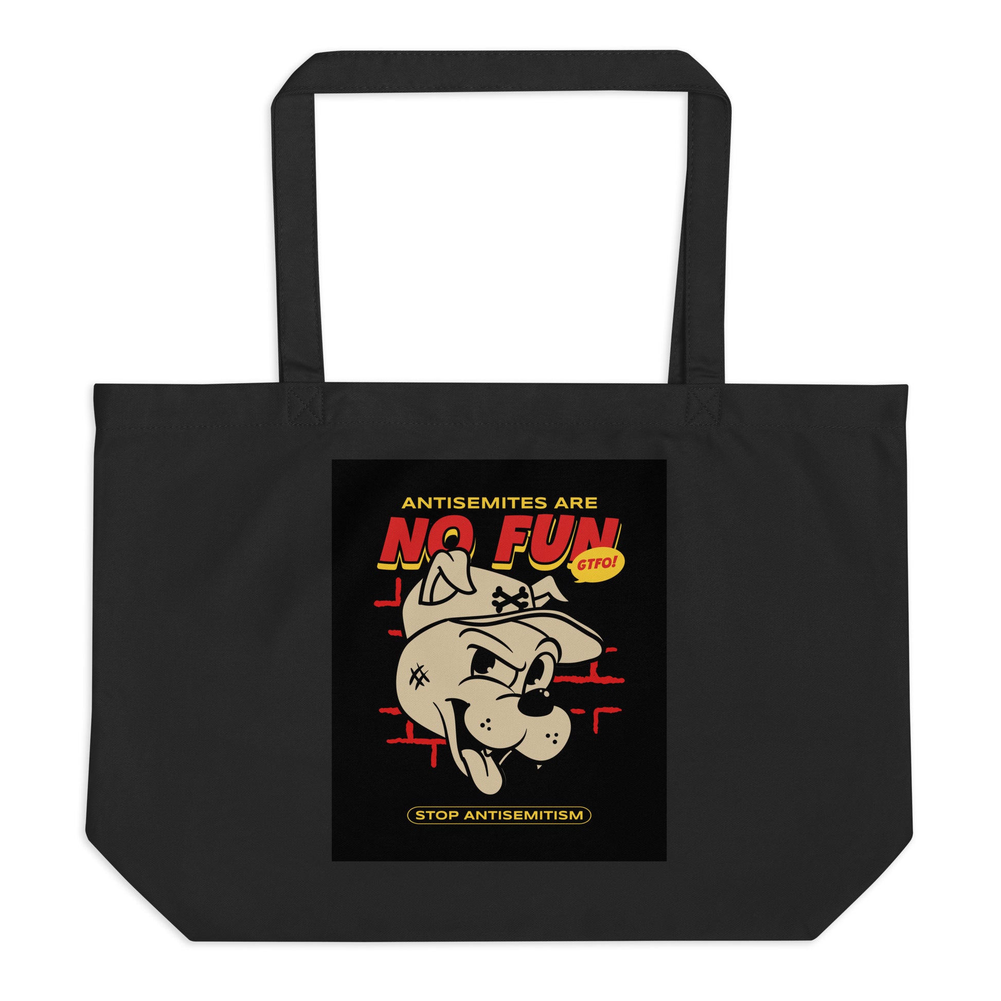 Streetart Graffiti Cartoon | Antisemitism | Large Organic Tote Bag