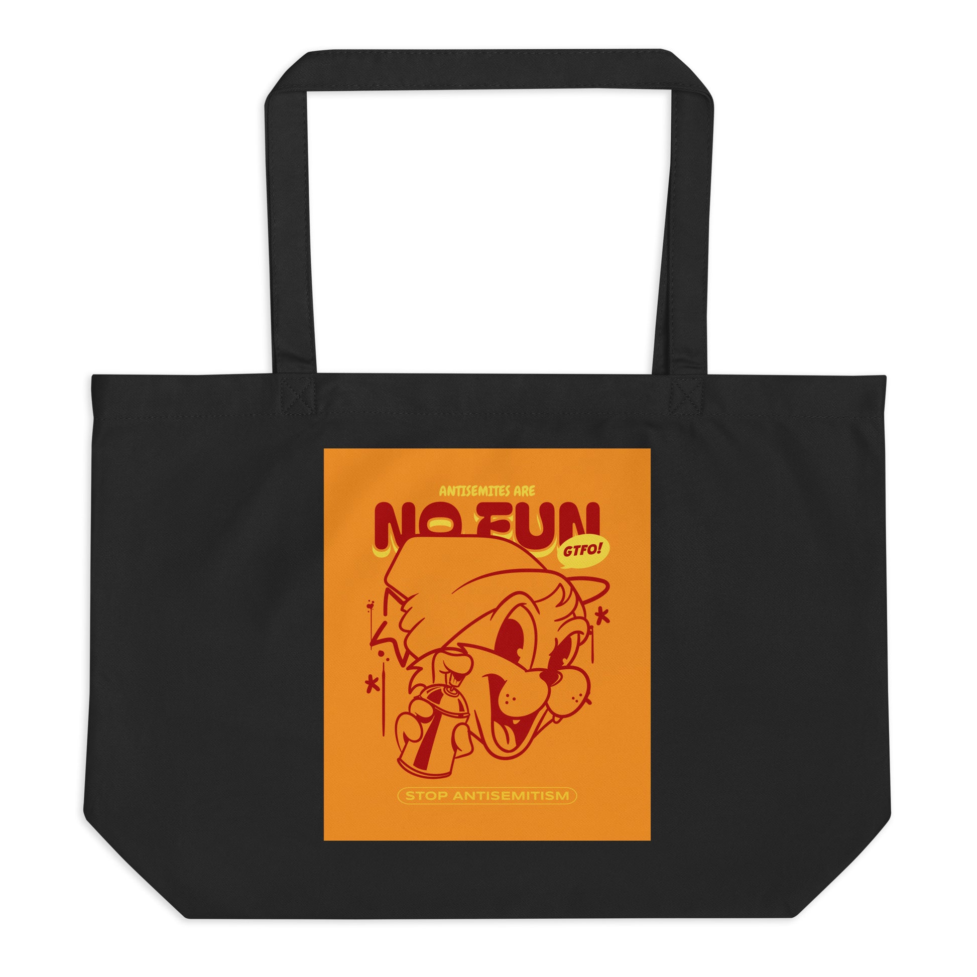 Streetart Graffiti Cartoon | Antisemitism | Large Organic Tote Bag