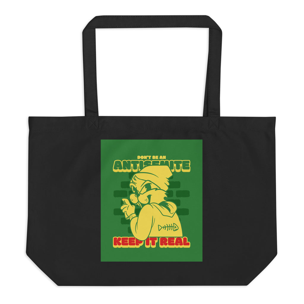 Streetart Graffiti Cartoon | Antisemitism | Large Organic Tote Bag