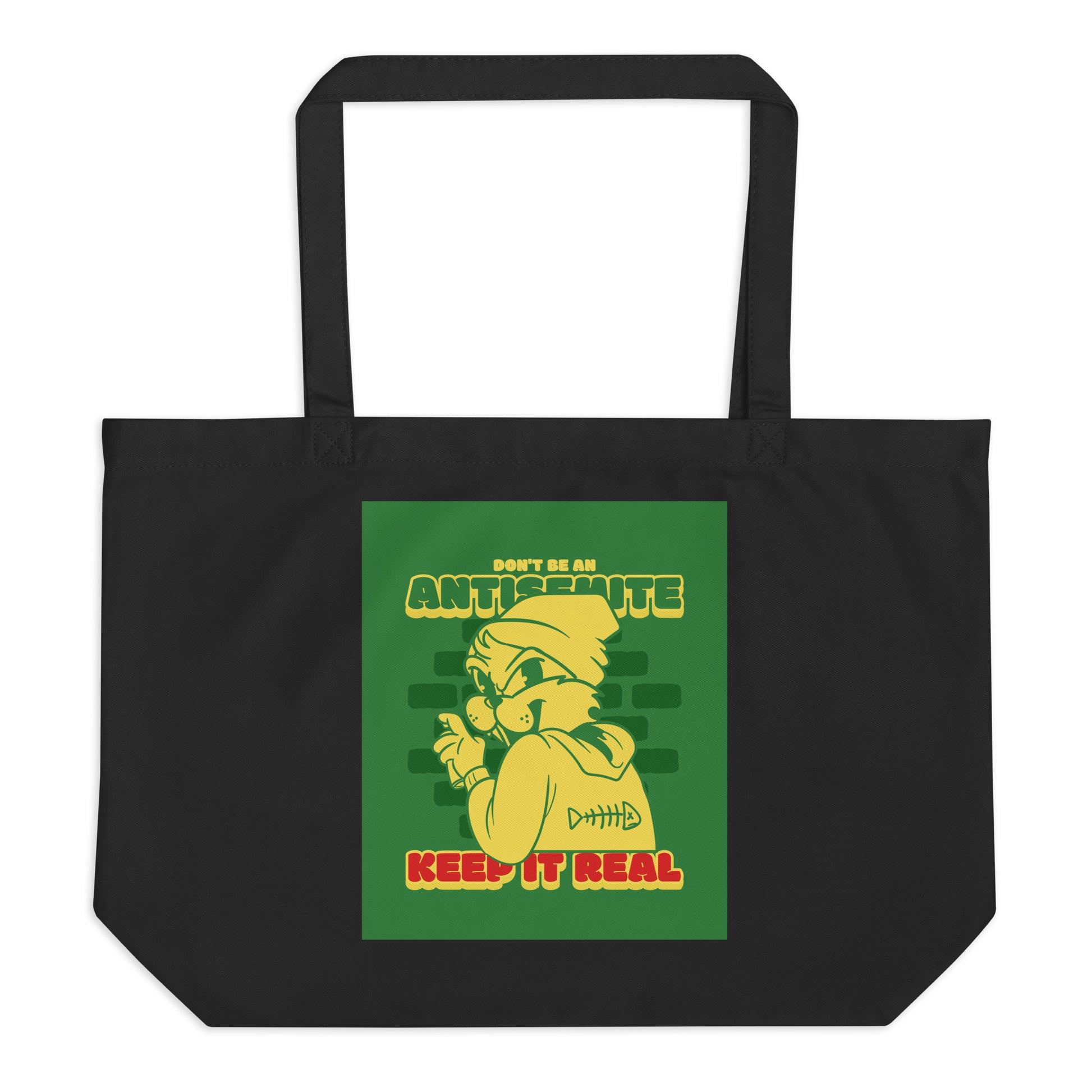 Streetart Graffiti Cartoon | Antisemitism | Large Organic Tote Bag