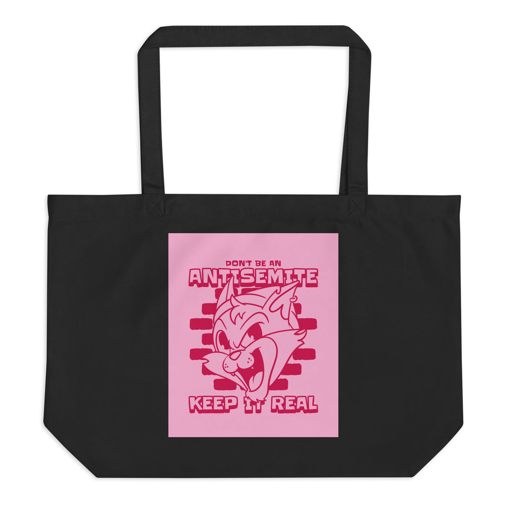 Streetart Graffiti Cartoon | Antisemitism | Large Organic Tote Bag