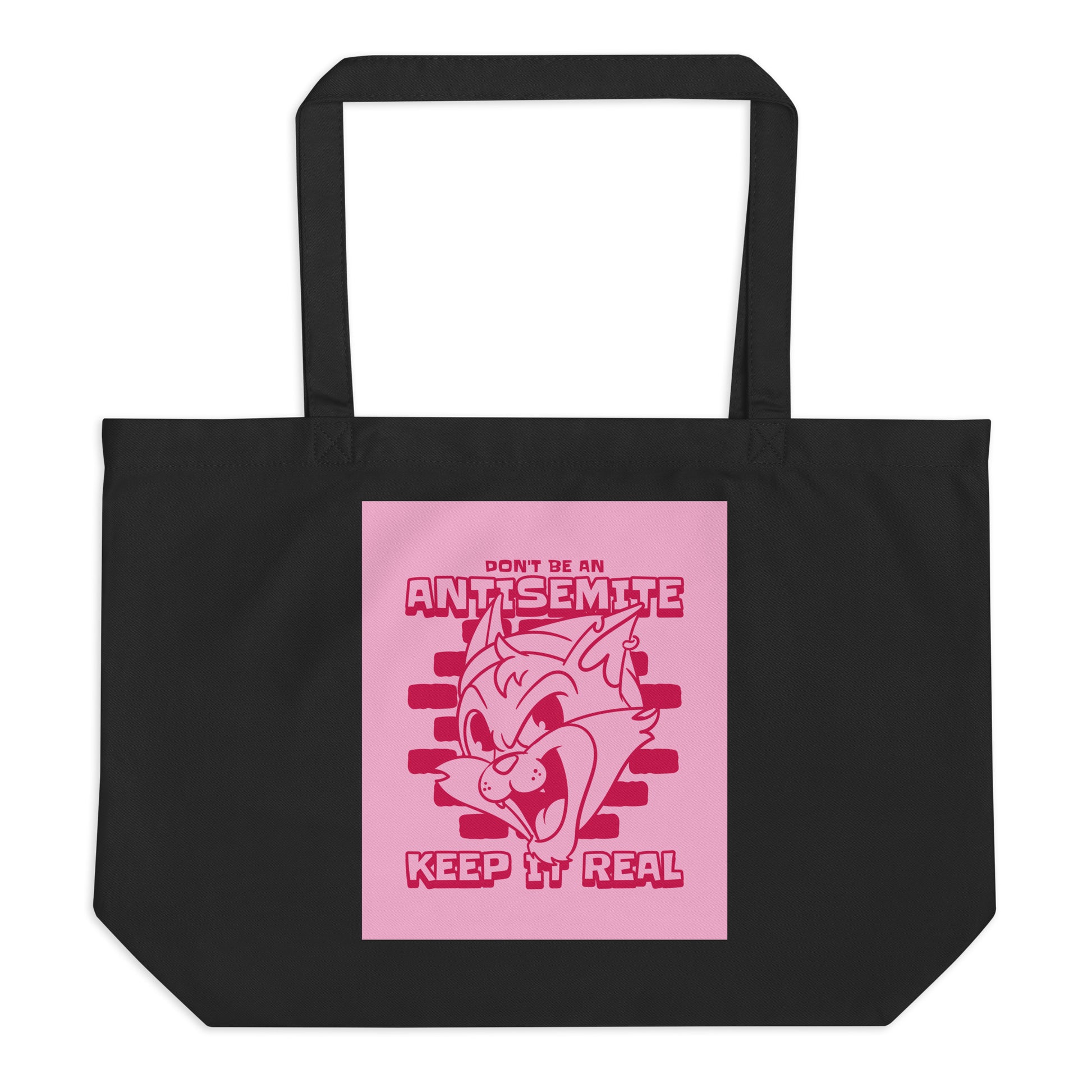 Streetart Graffiti Cartoon | Antisemitism | Large Organic Tote Bag