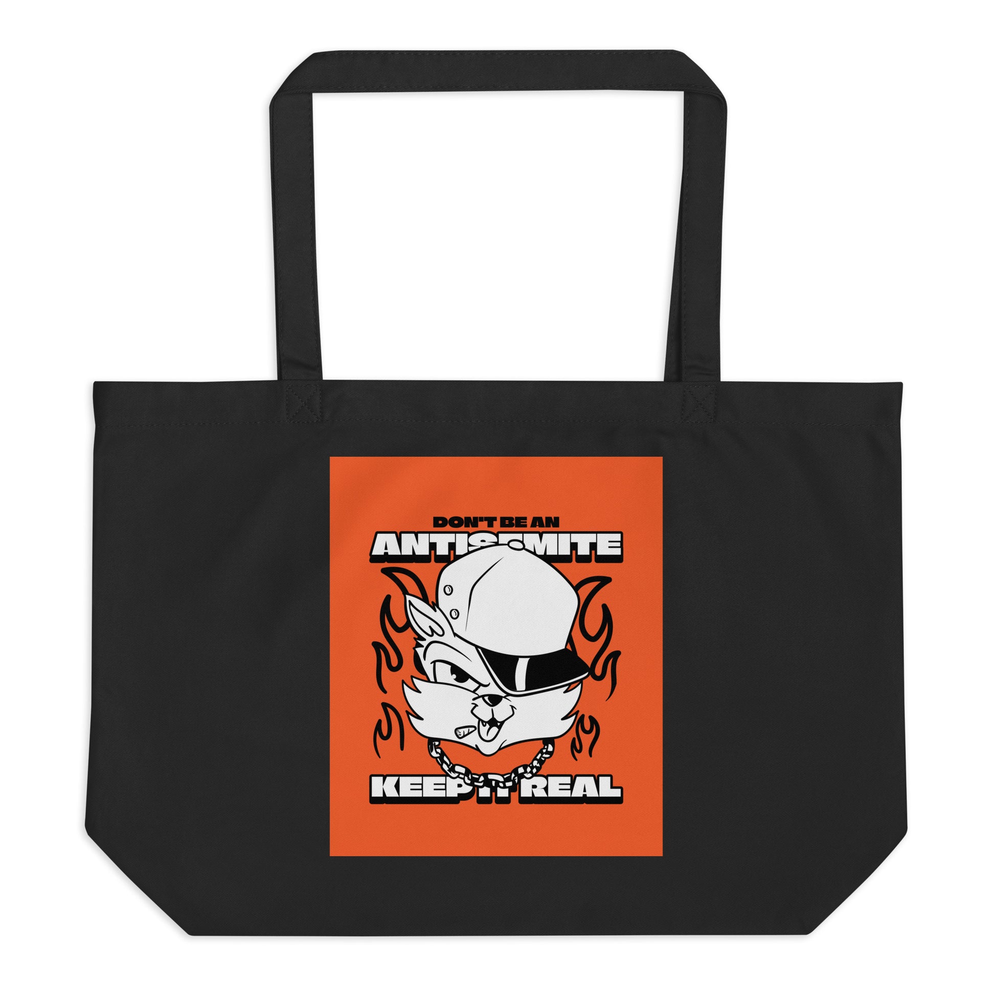 Streetart Graffiti Cartoon | Antisemitism | Large Organic Tote Bag