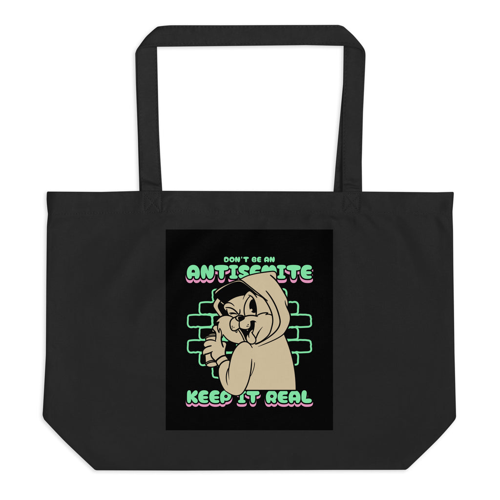 Streetart Graffiti Cartoon | Antisemitism | Large Organic Tote Bag