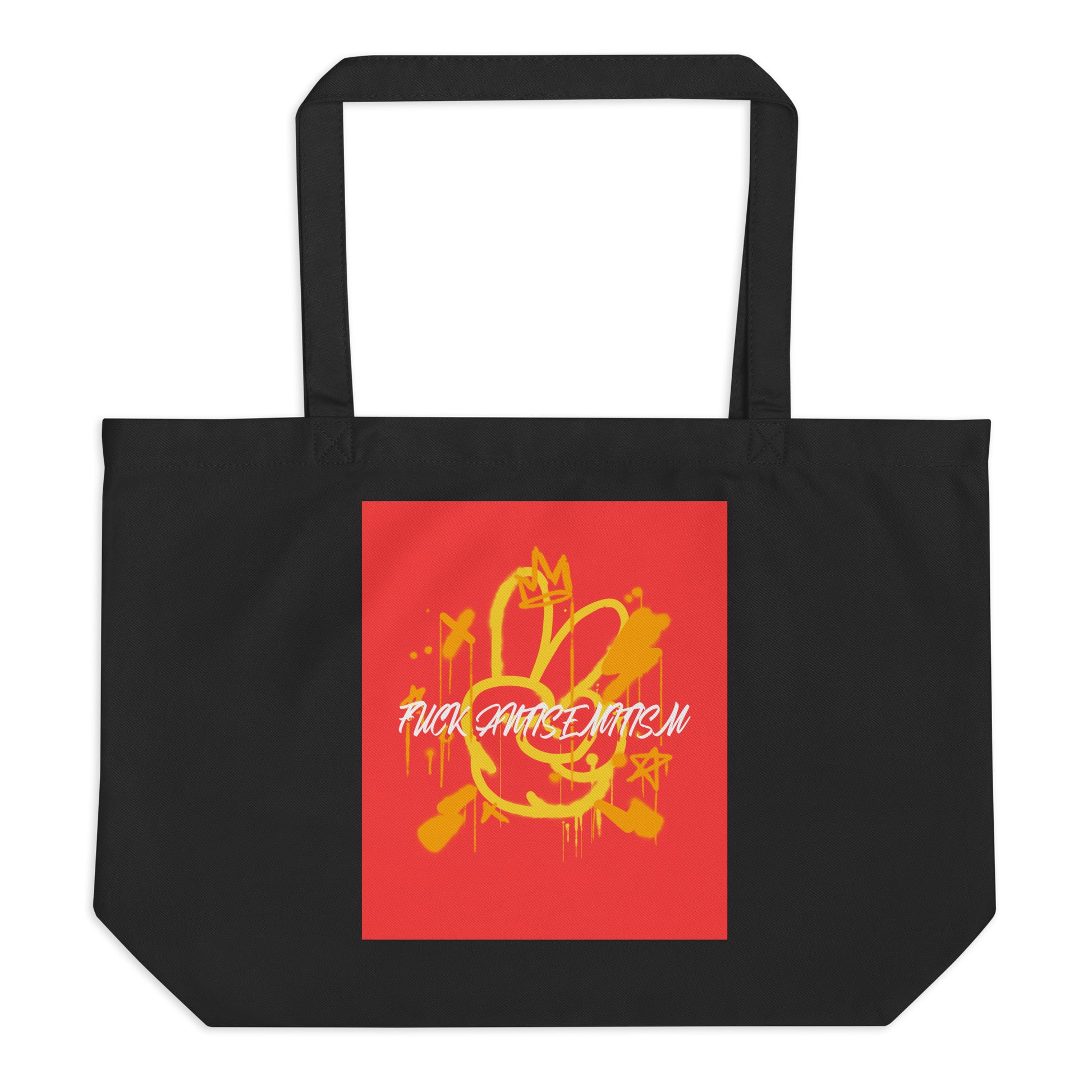 Fuck Antisemitism Graffiti | Large Organic Tote Bag