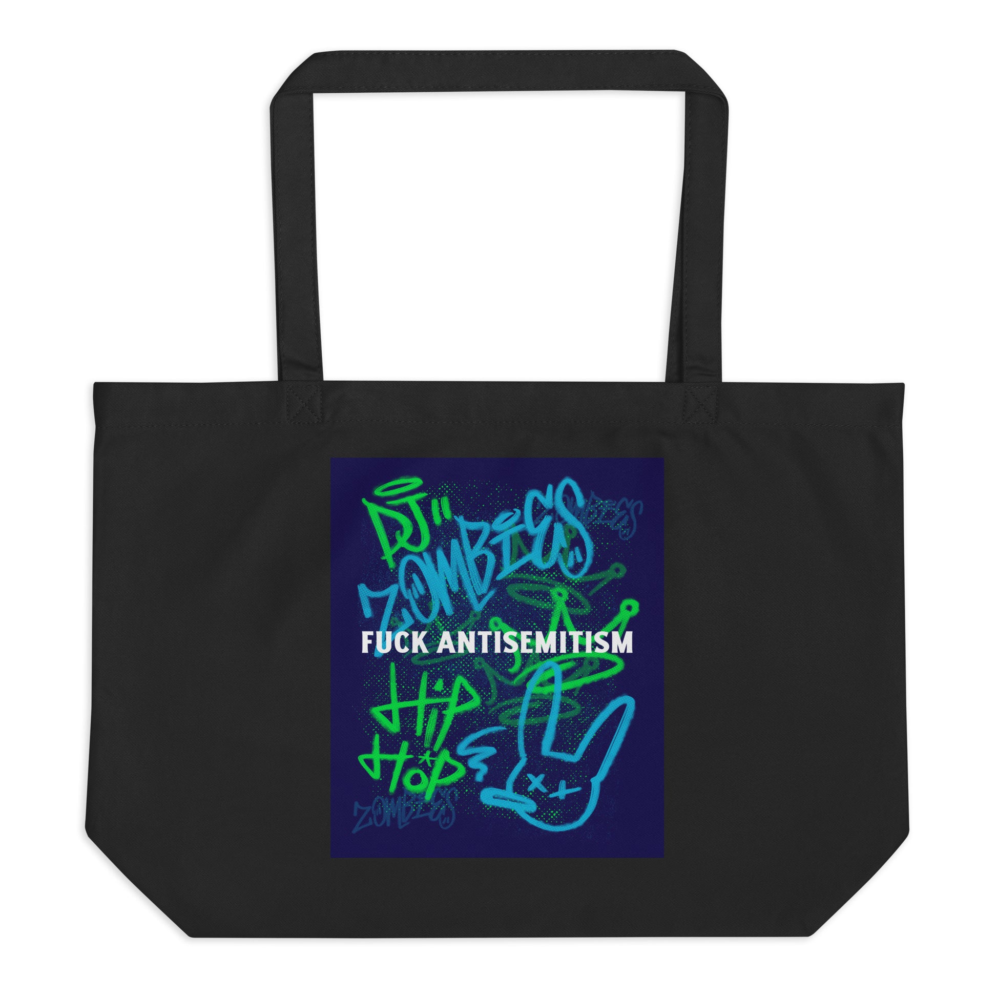 Fuck Antisemitism Graffiti | Large Organic Tote Bag