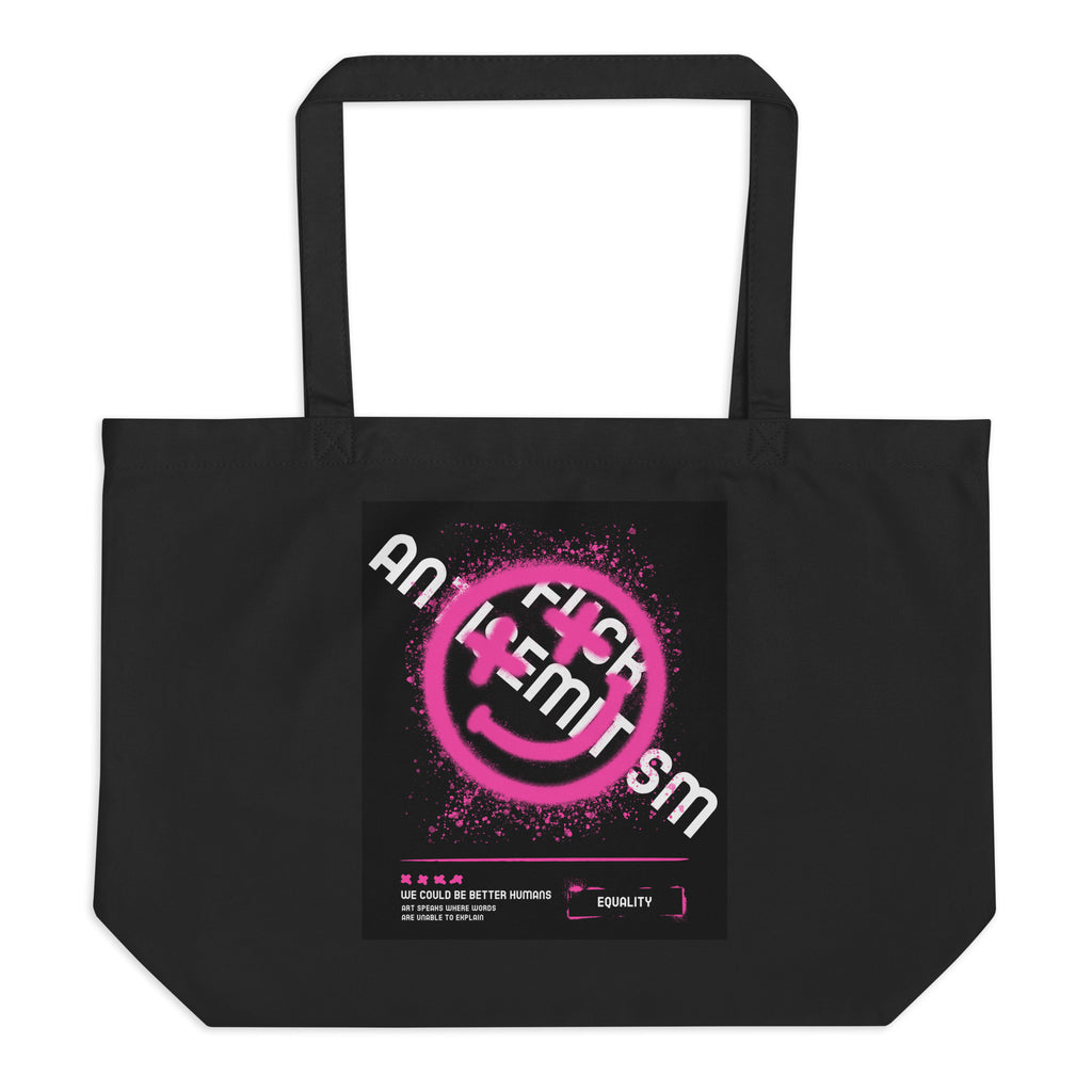 Fuck Antisemitism Graffiti | Large Organic Tote Bag