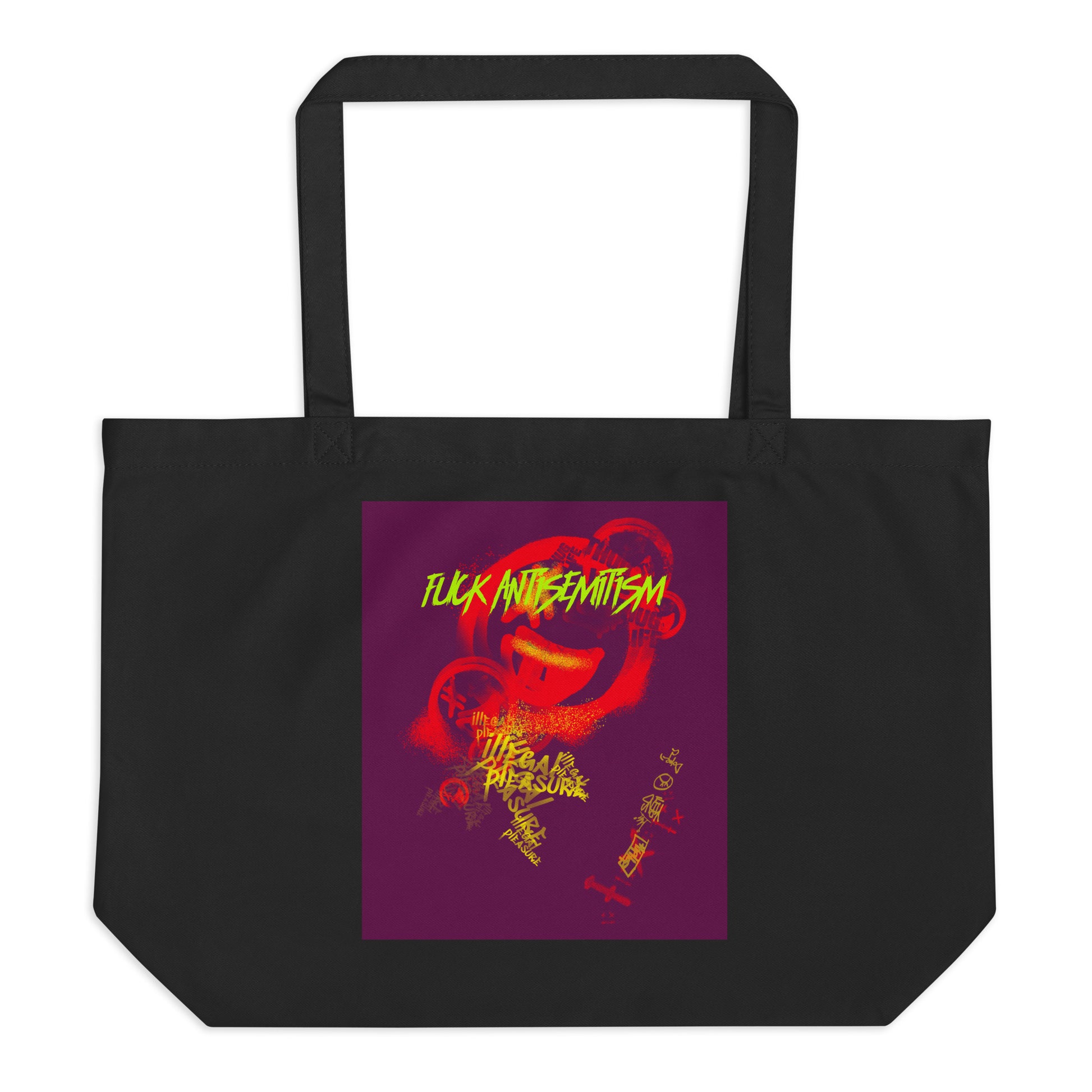 Fuck Antisemitism Graffiti | Large Organic Tote Bag
