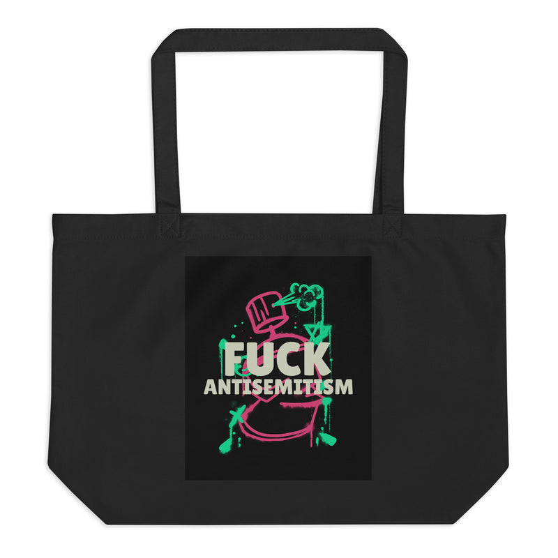 Fuck Antisemitism Graffiti | Large Organic Tote Bag