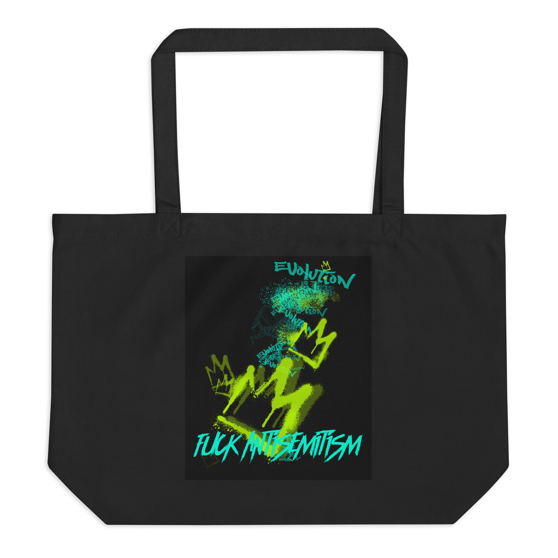 Fuck Antisemitism Graffiti | Large Organic Tote Bag