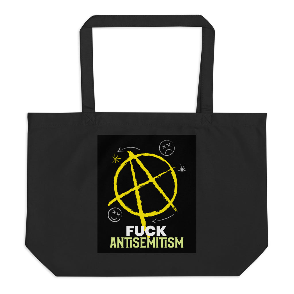Fuck Antisemitism Graffiti | Large Organic Tote Bag
