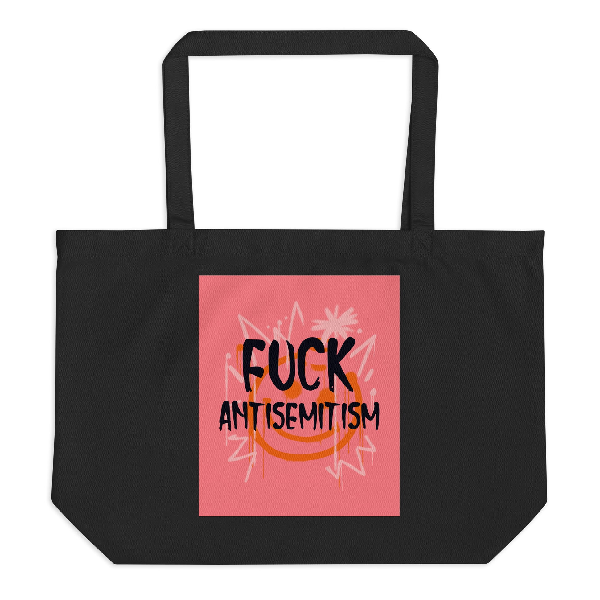 Fuck Antisemitism Graffiti | Large Organic Tote Bag