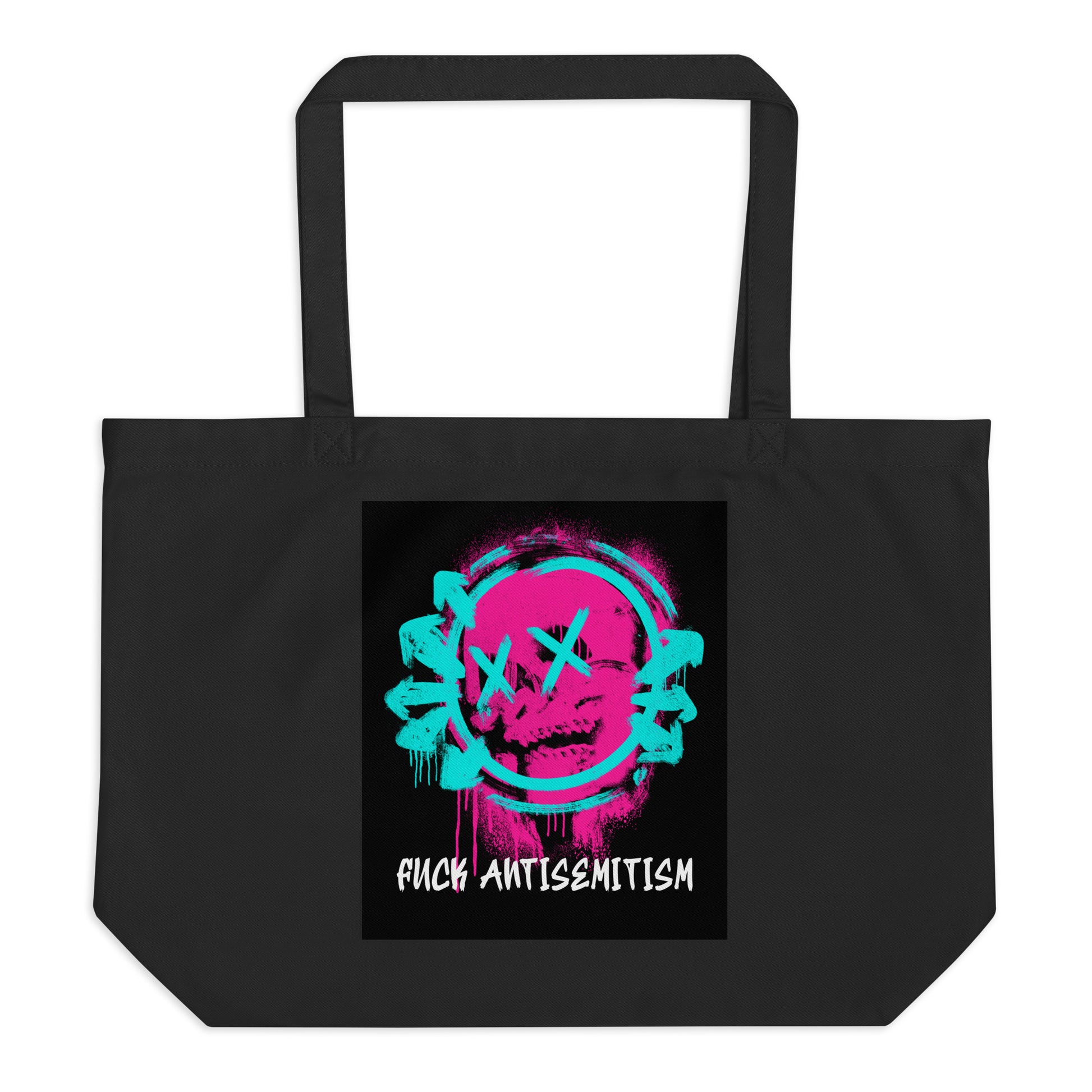 Fuck Antisemitism Graffiti | Large Organic Tote Bag