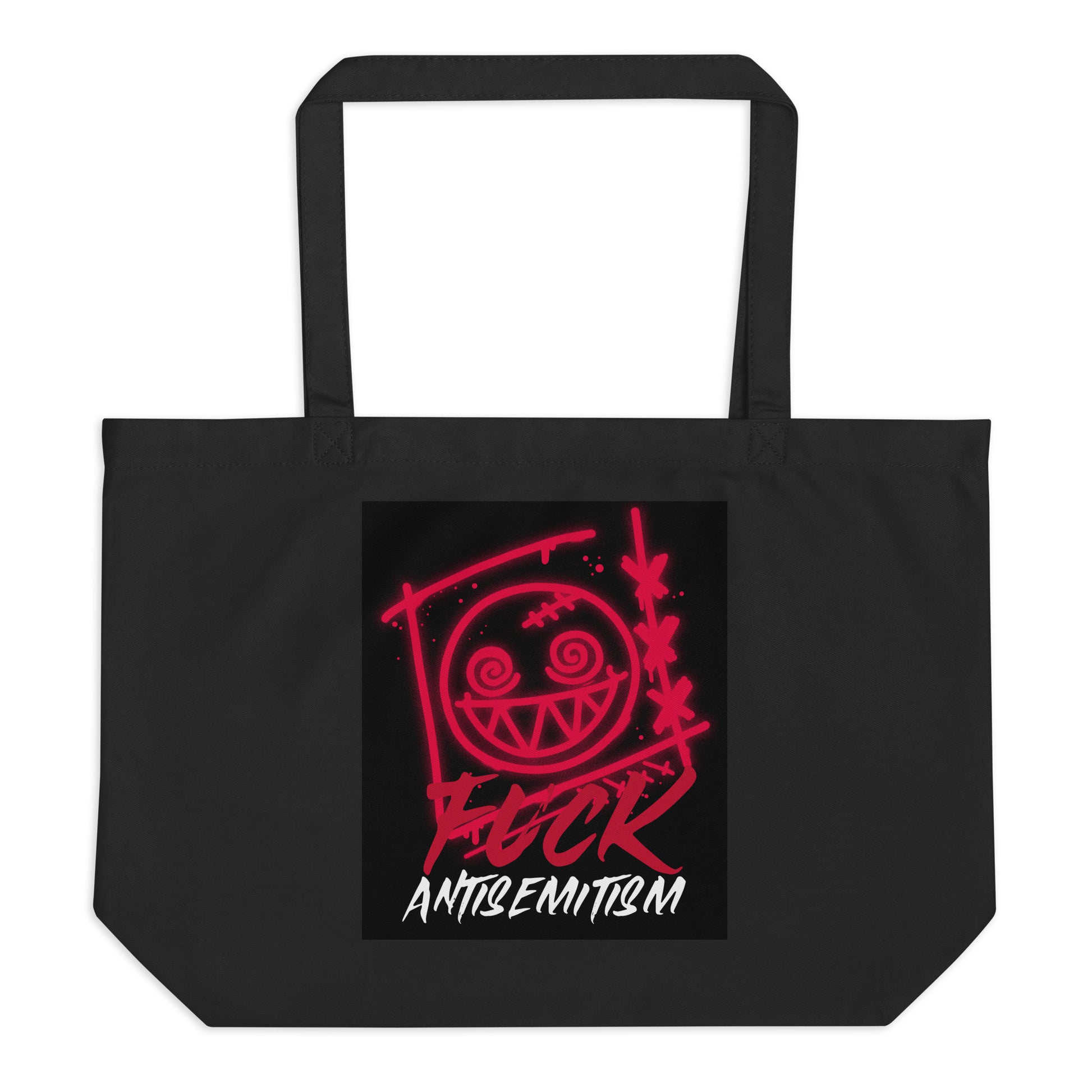 Fuck Antisemitism Graffiti | Large Organic Tote Bag