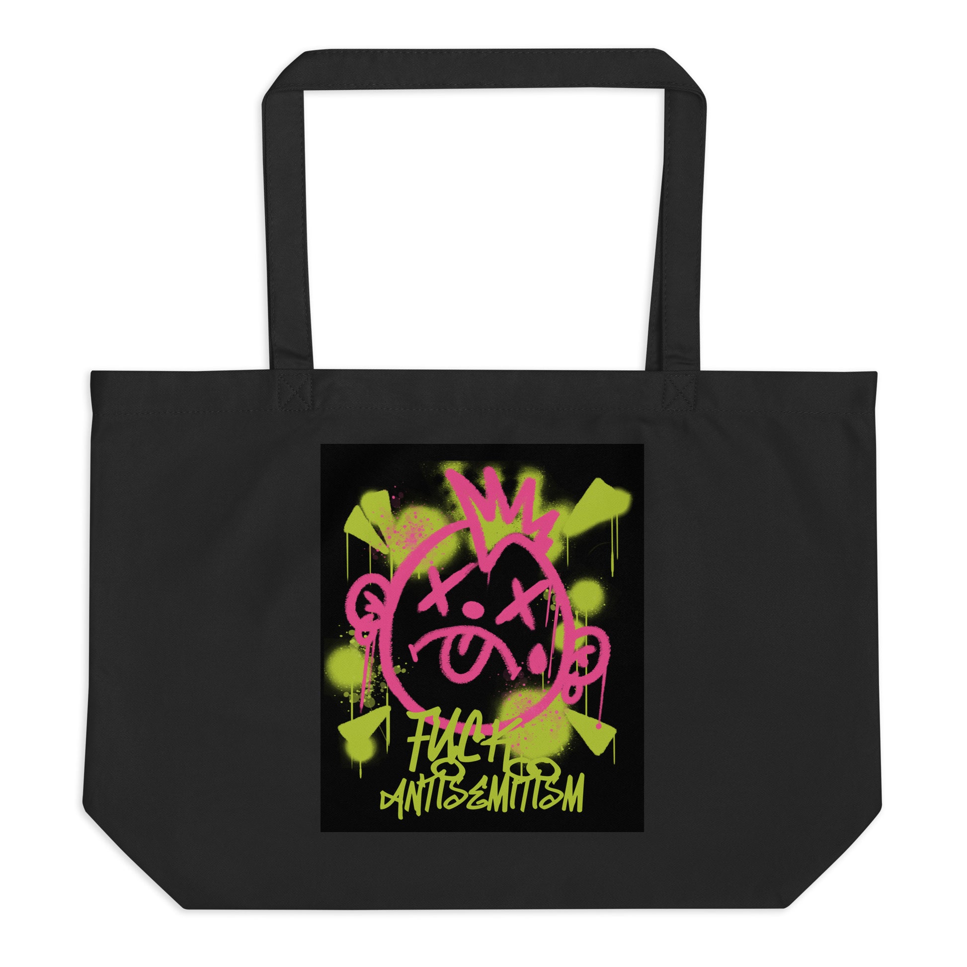 Fuck Antisemitism Graffiti | Large Organic Tote Bag