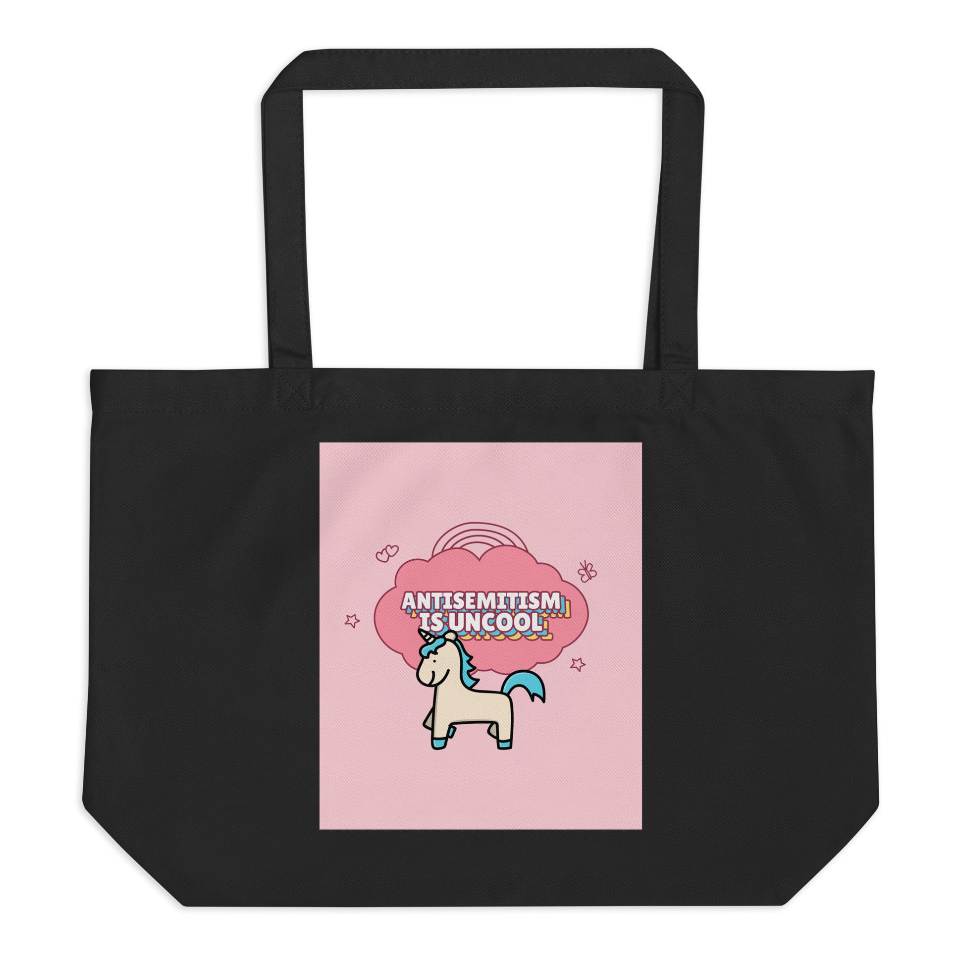 Unicorn Antisemitism Is Uncool | Large Organic Tote Bag
