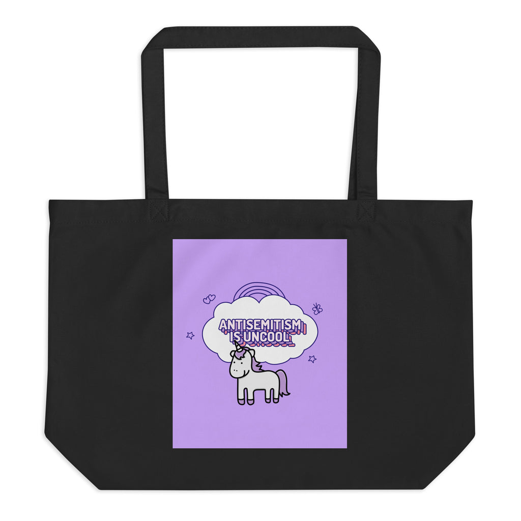 Unicorn Antisemitism Is Uncool | Large Organic Tote Bag