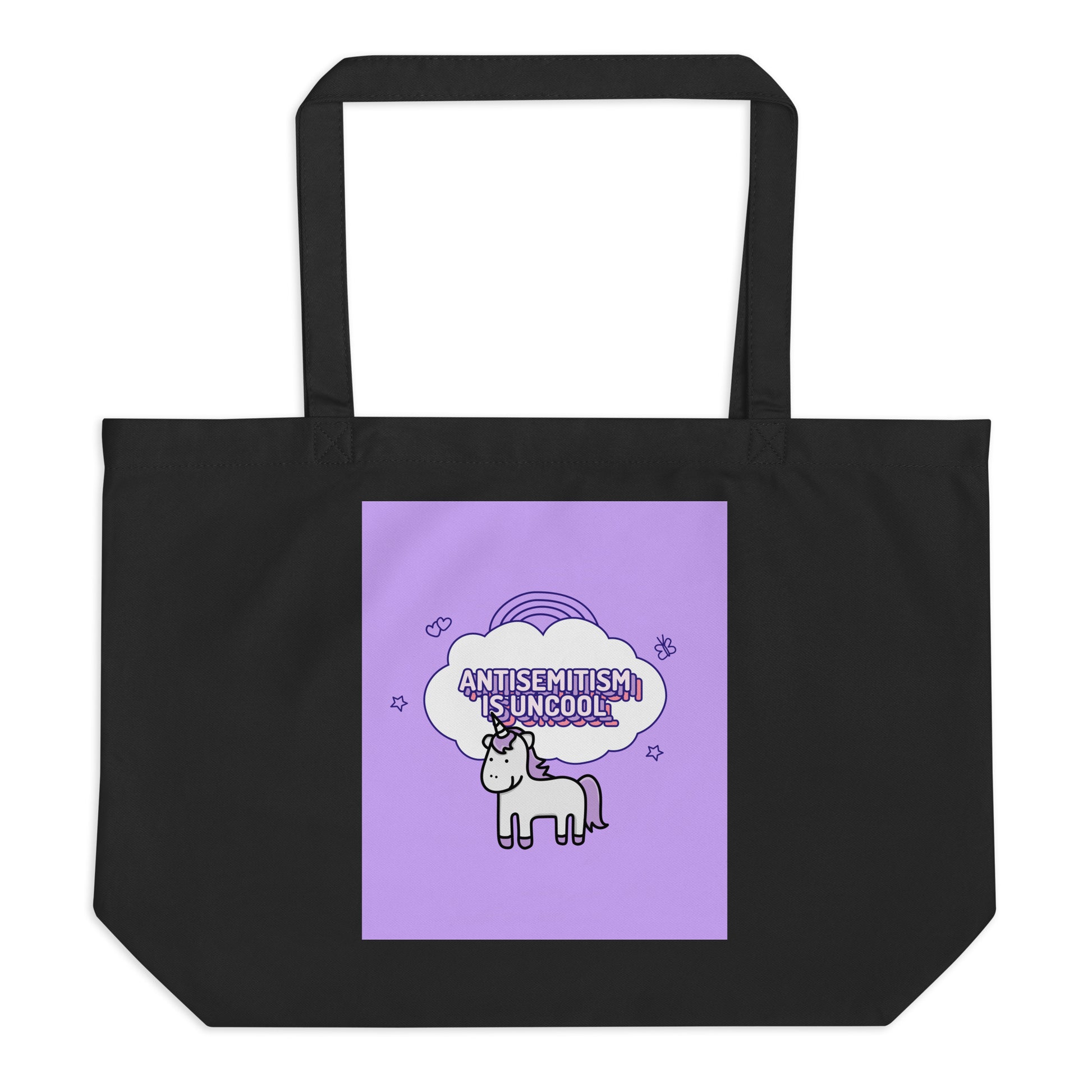 Unicorn Antisemitism Is Uncool | Large Organic Tote Bag