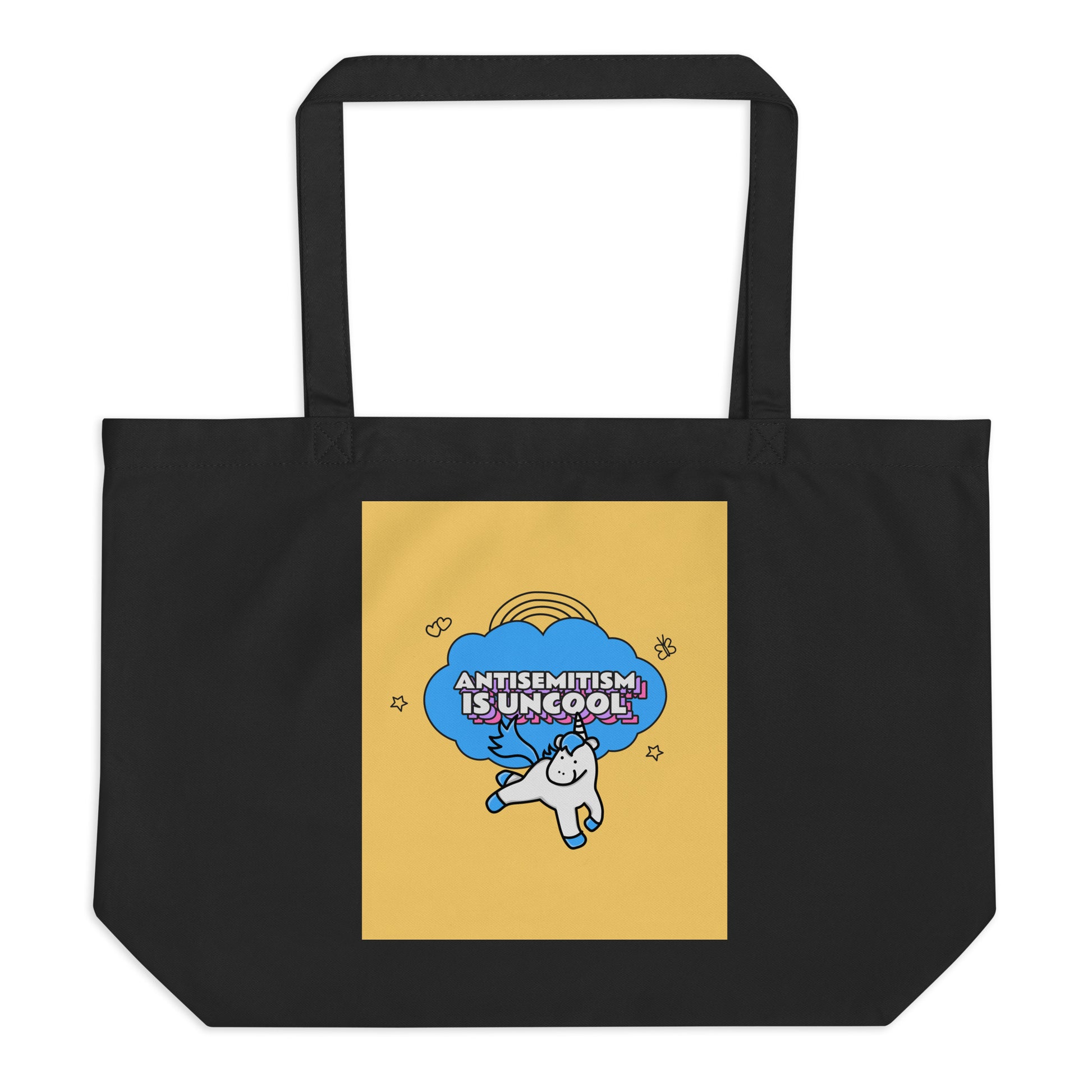 Unicorn Antisemitism Is Uncool | Large Organic Tote Bag