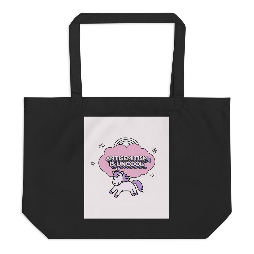 Unicorn Antisemitism Is Uncool | Large Organic Tote Bag