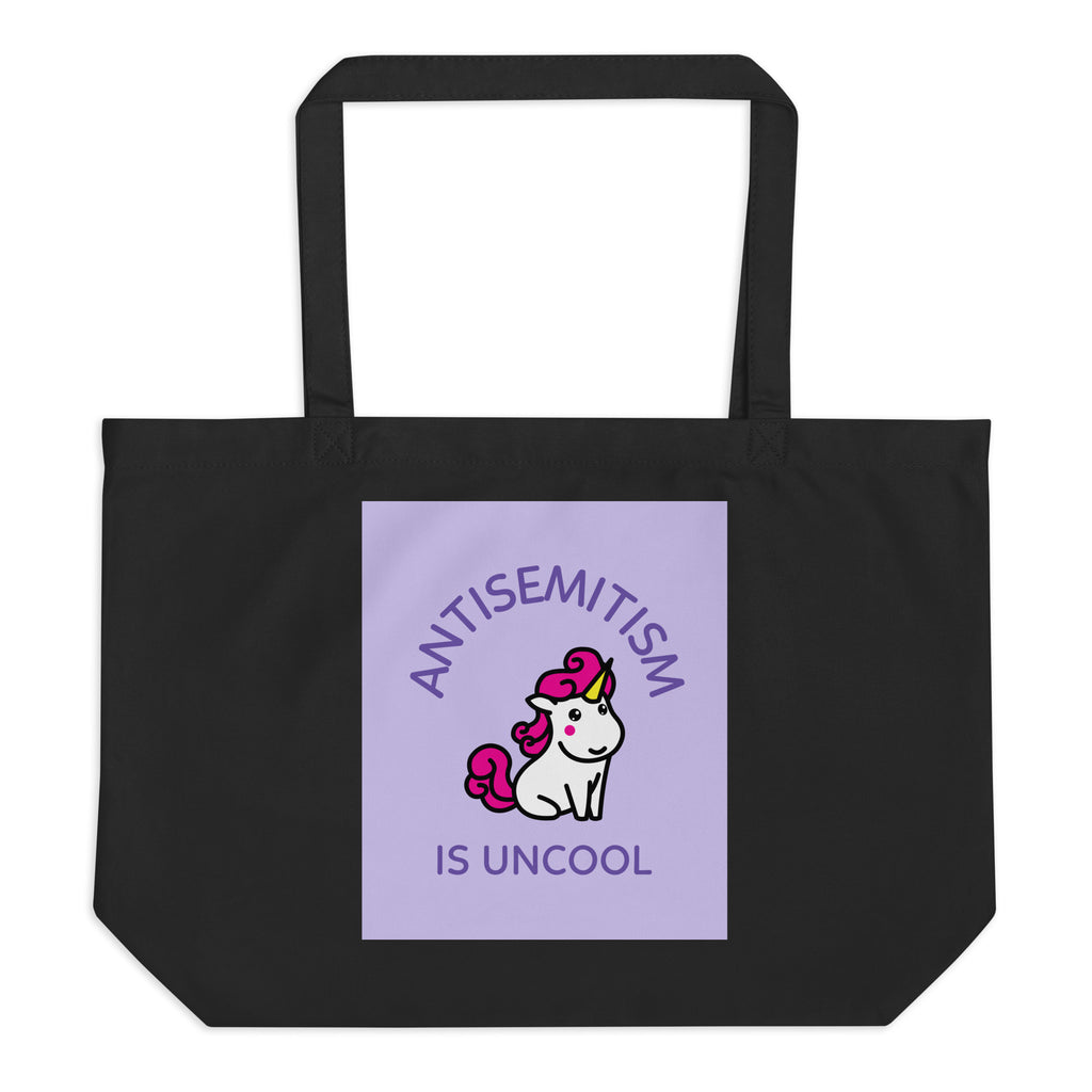 Unicorn Antisemitism Is Uncool | Large Organic Tote Bag