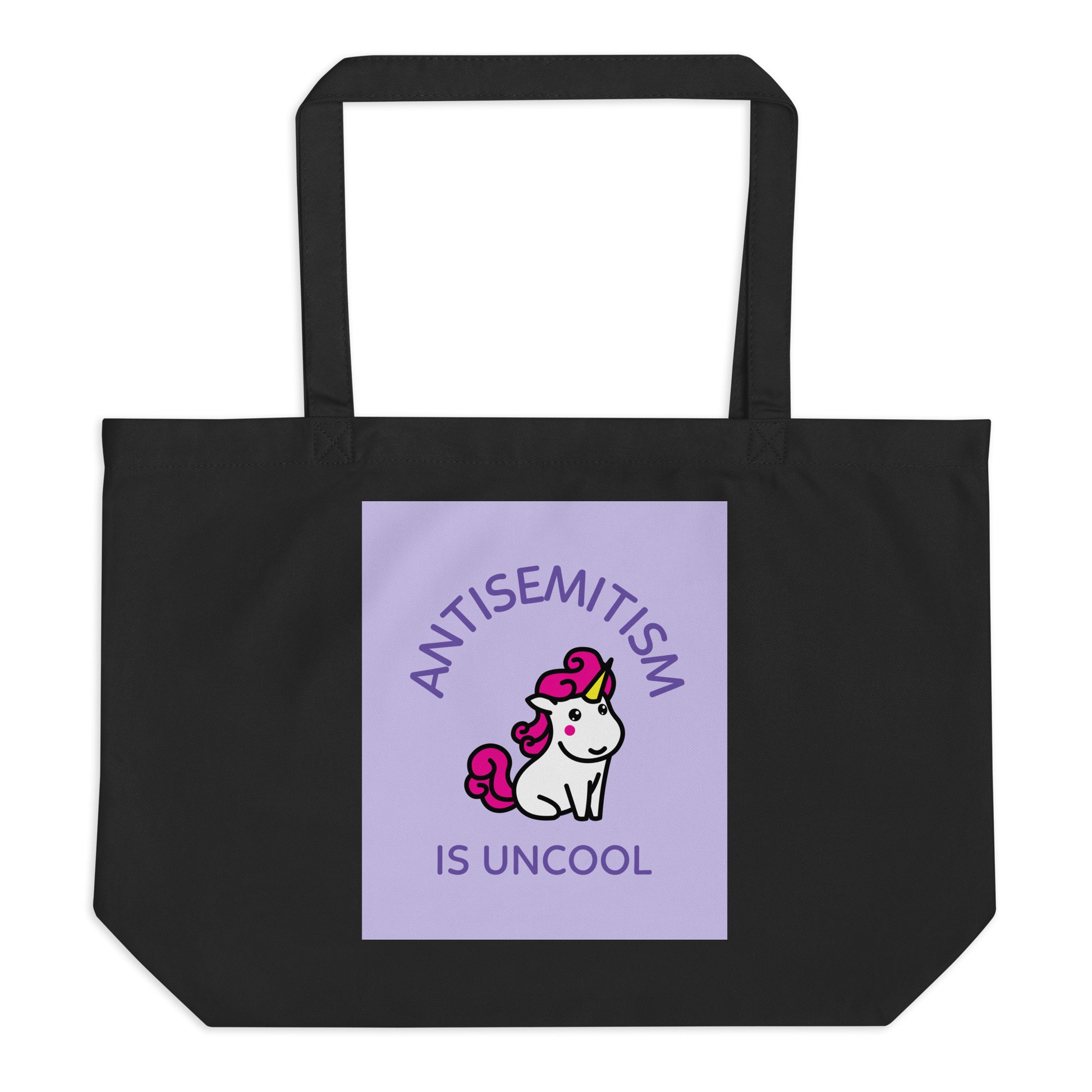 Unicorn Antisemitism Is Uncool | Large Organic Tote Bag