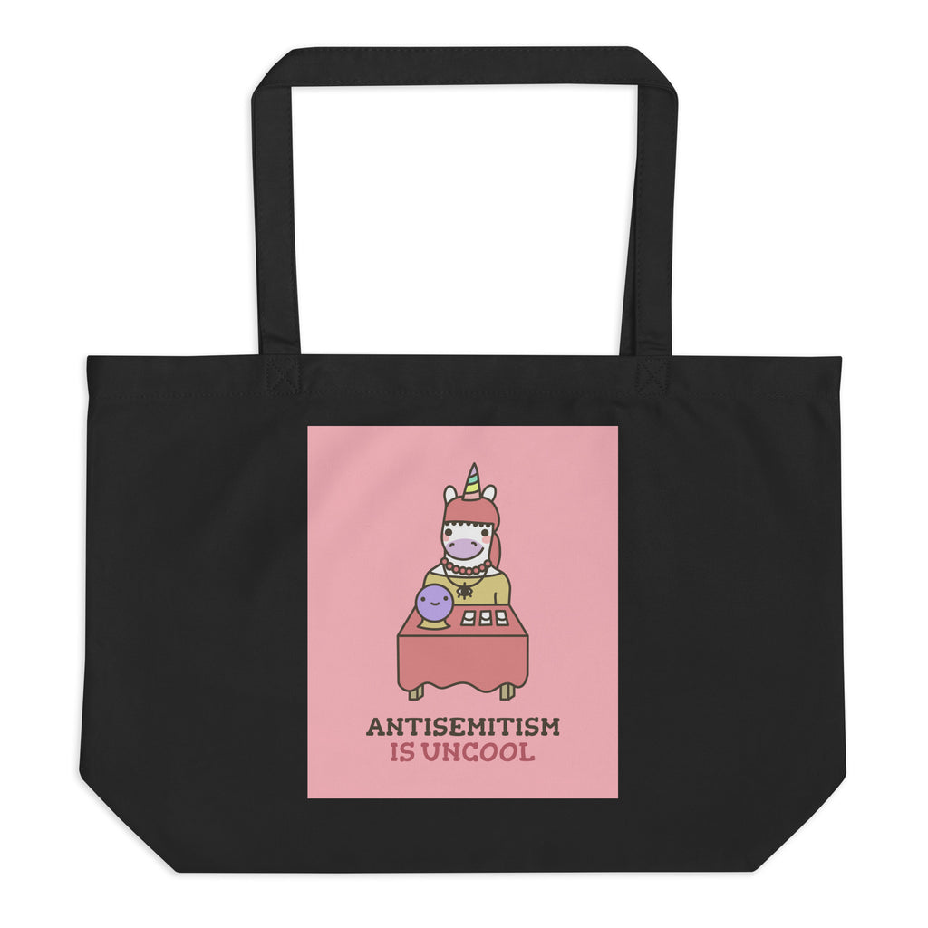 Unicorn Antisemitism Is Uncool | Large Organic Tote Bag