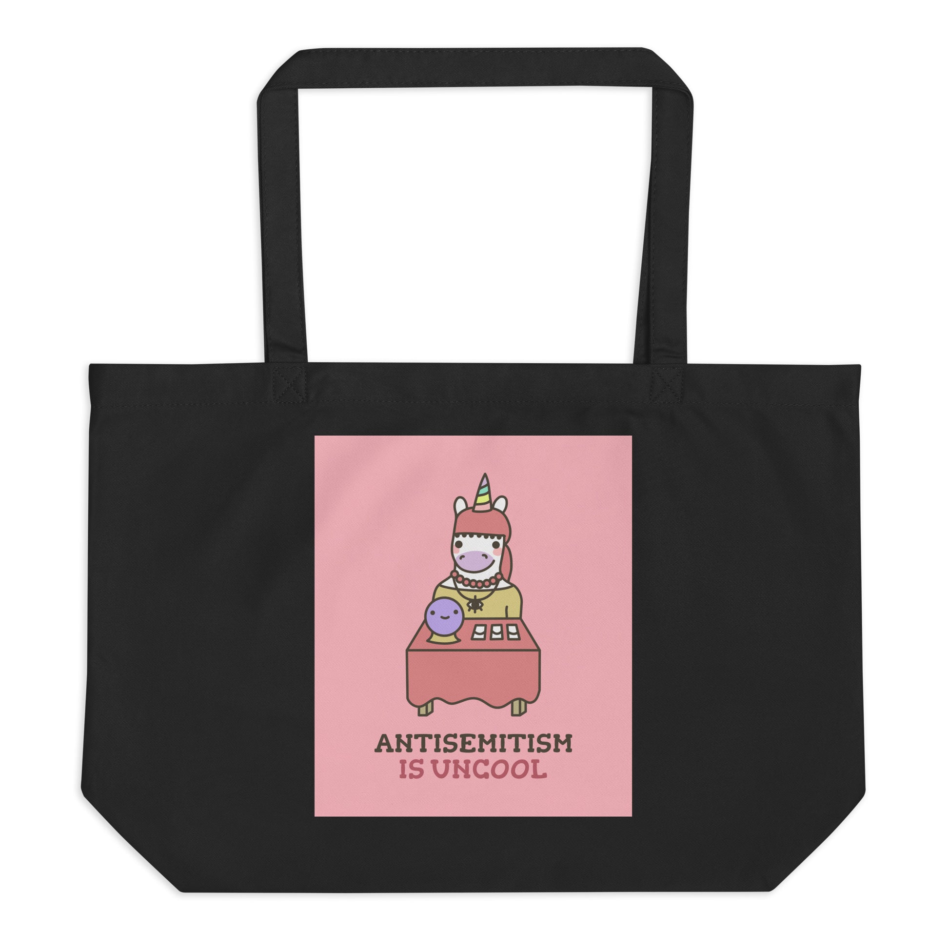 Unicorn Antisemitism Is Uncool | Large Organic Tote Bag