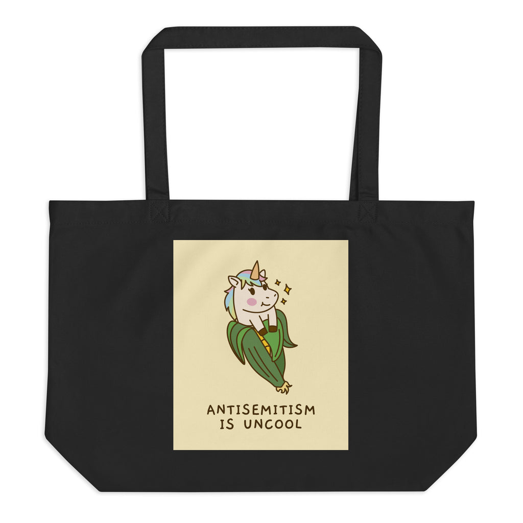 Unicorn Antisemitism Is Uncool | Large Organic Tote Bag